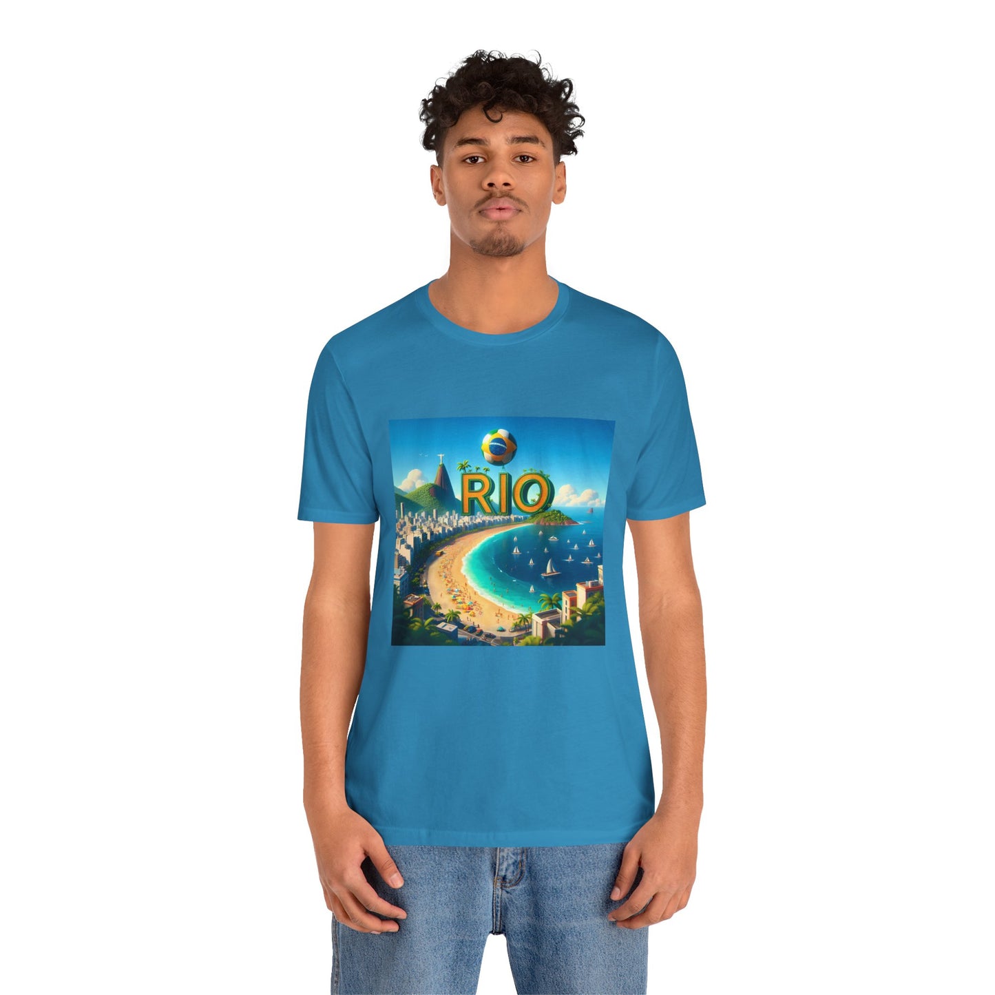 Copacabana Beach Disney Pixar Style Jersey Short Sleeve Tee