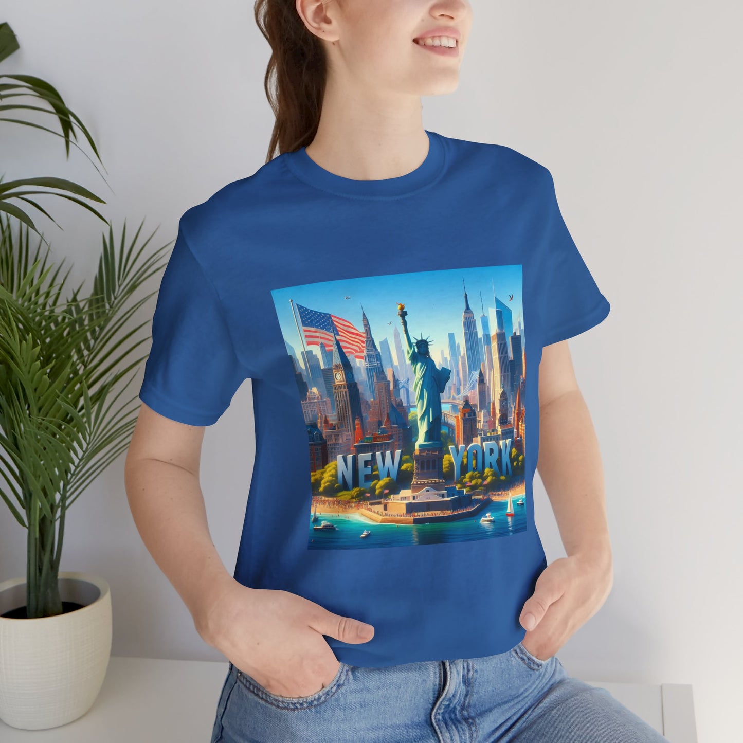 New York Disney Pixar Style Jersey Short Sleeve Tee