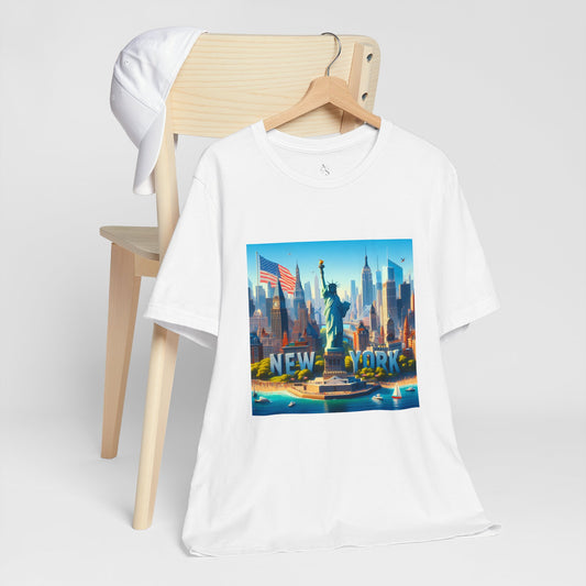 NY Disney Pixar Style Jersey Short Sleeve Tee