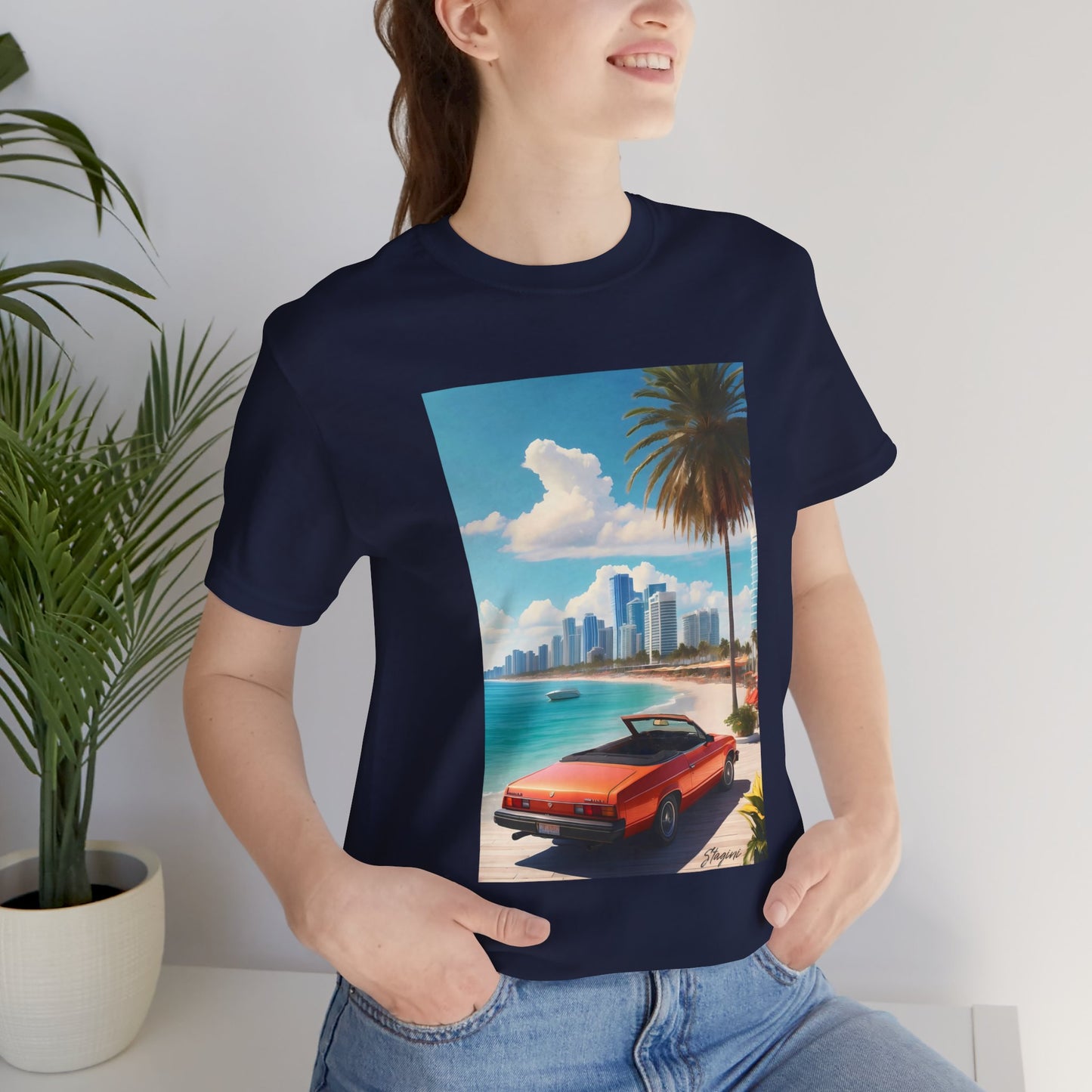 Car On The Beach Jersey Short Sleeve Tee