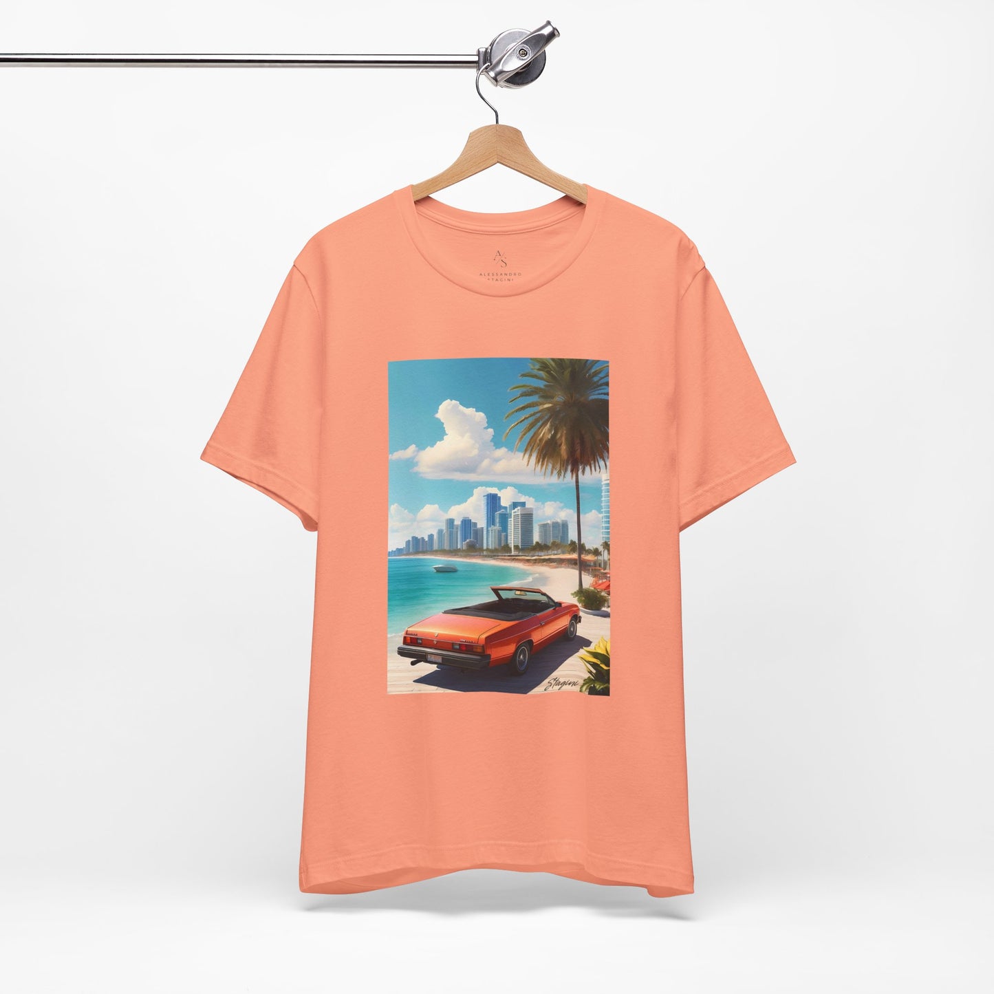 Car On The Beach Jersey Short Sleeve Tee