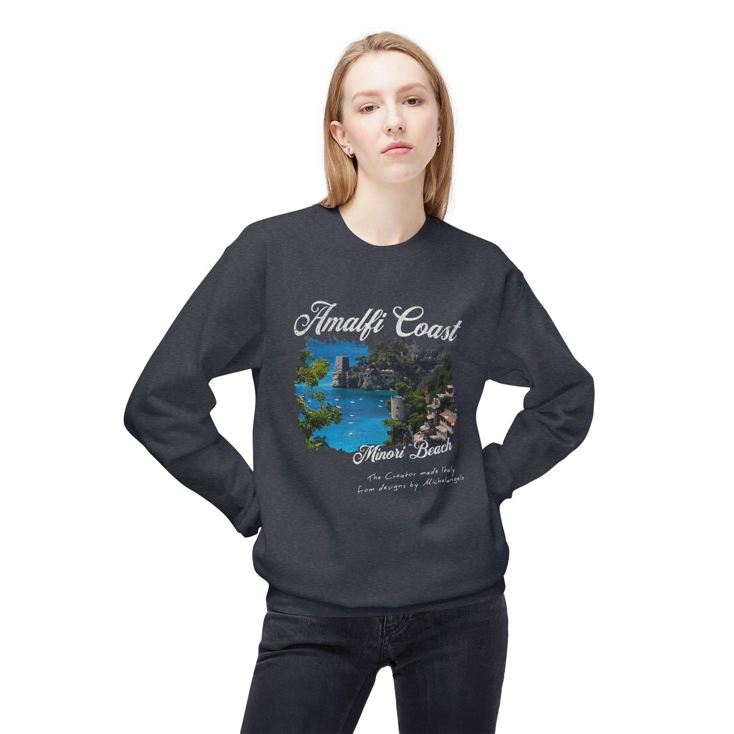 Amalfi Italy Minori Beach Graphic Sweatshirt