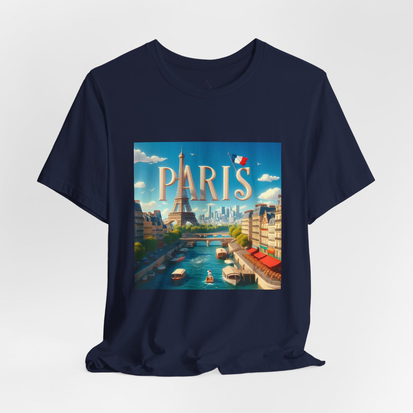 Paris Disney Pixar Style Jersey Short Sleeve Tee