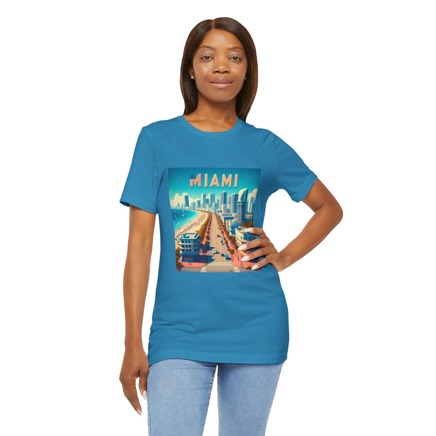 Miami Disney Pixar Style Jersey Short Sleeve Tee