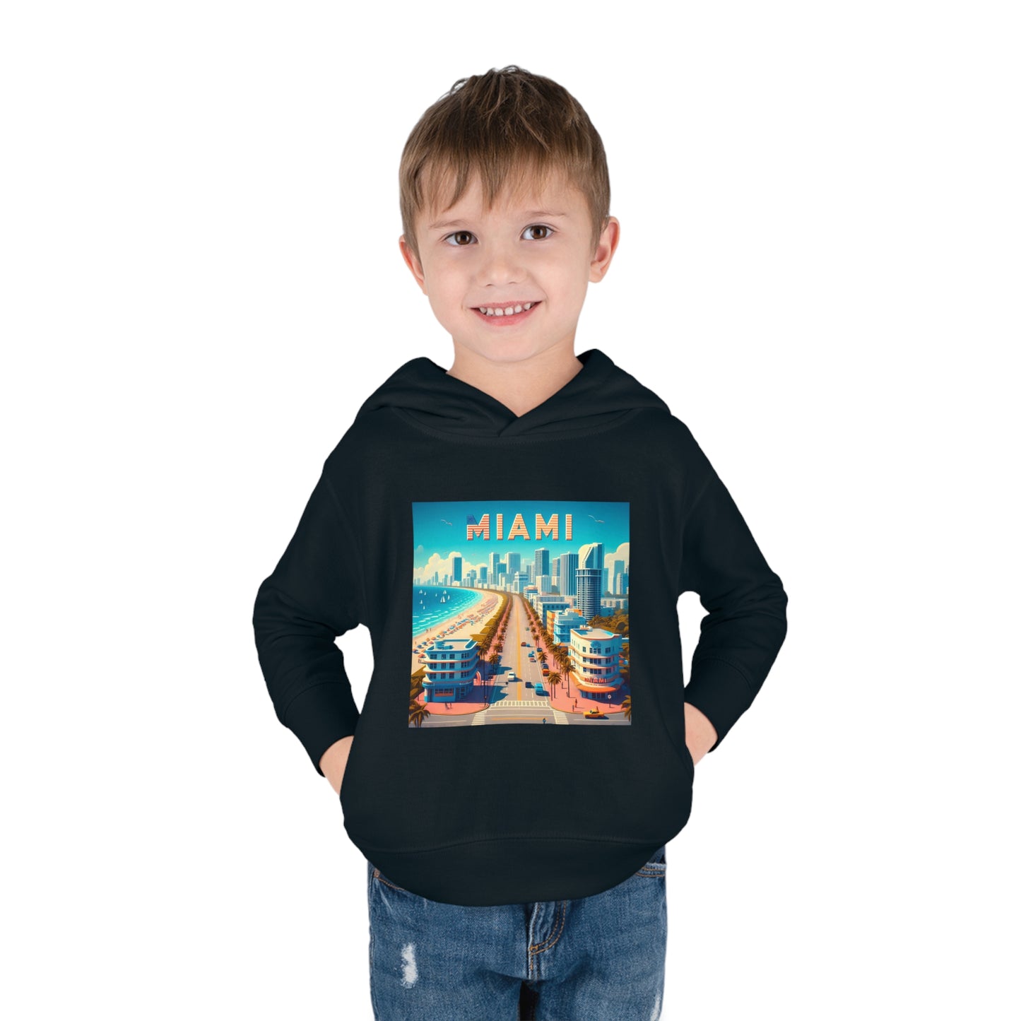 Miami Disney Pixar Style Toddler Pullover Fleece Hoodie