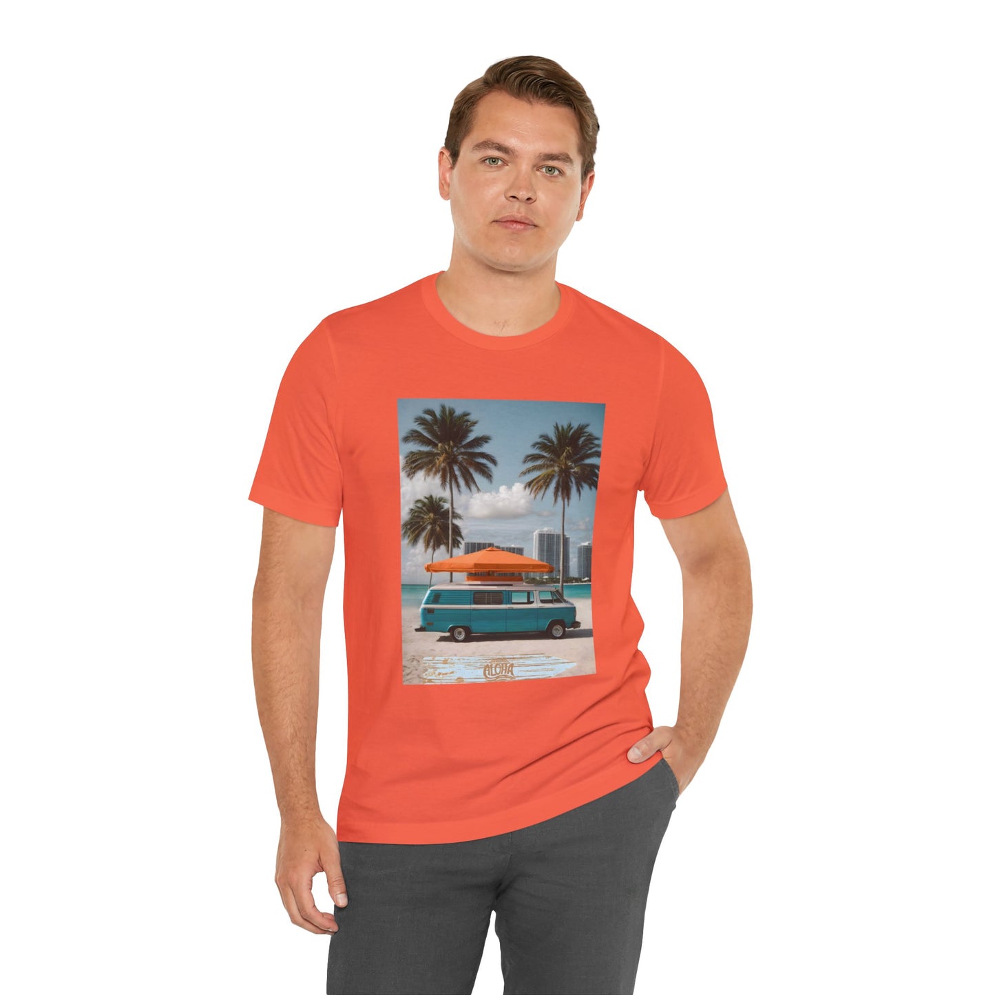 Vintage Van Miami Beach Jersey Short Sleeve Tee