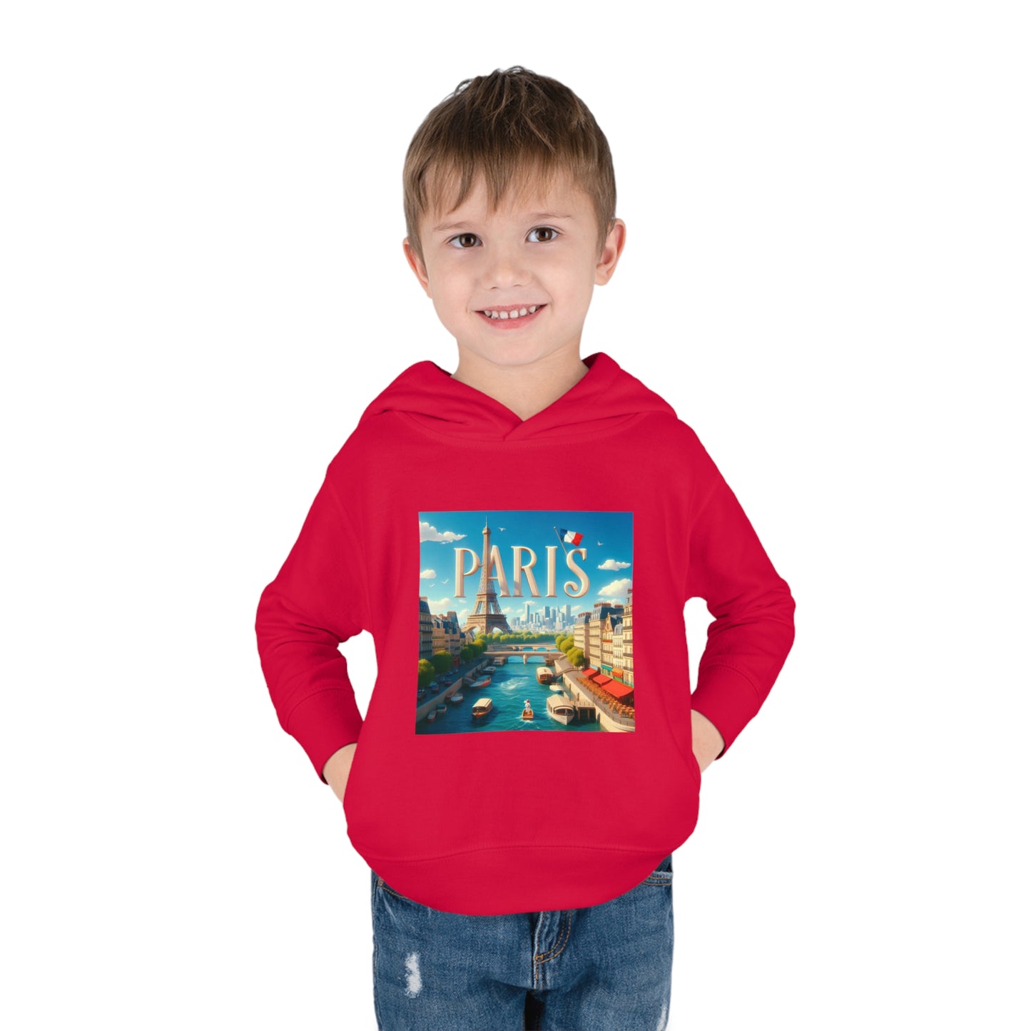 Paris Disney Pixar Style Toddler Pullover Fleece Hoodie