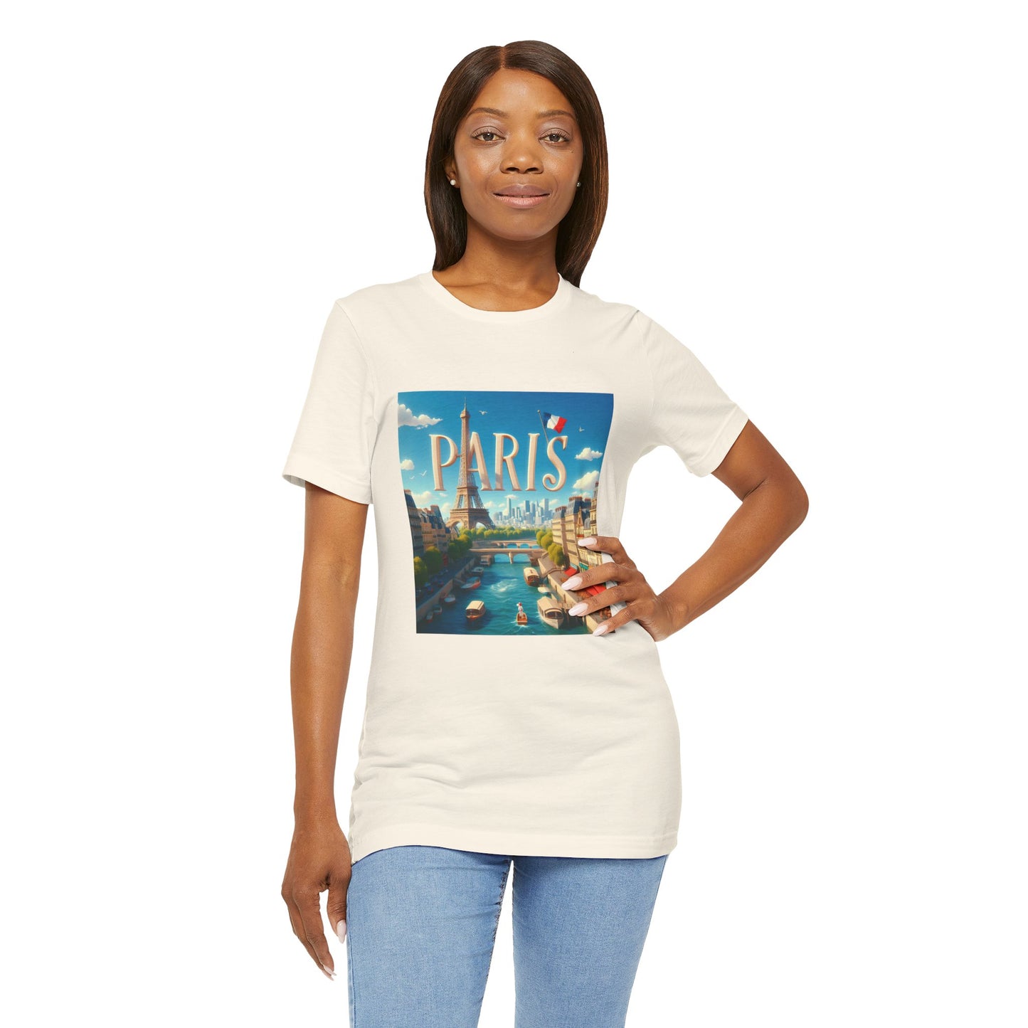 Paris Disney Pixar Style Jersey Short Sleeve Tee