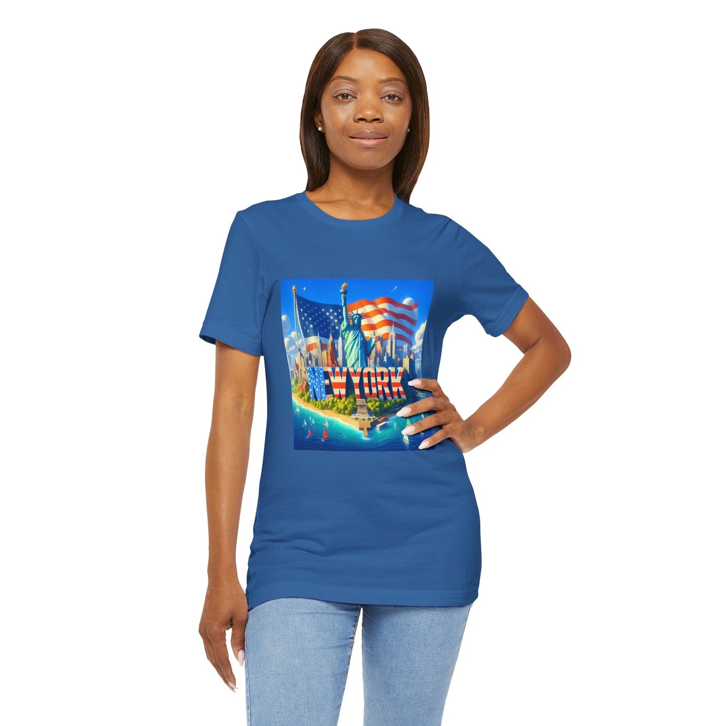 New York Disney Pixar Style Jersey Short Sleeve Tee