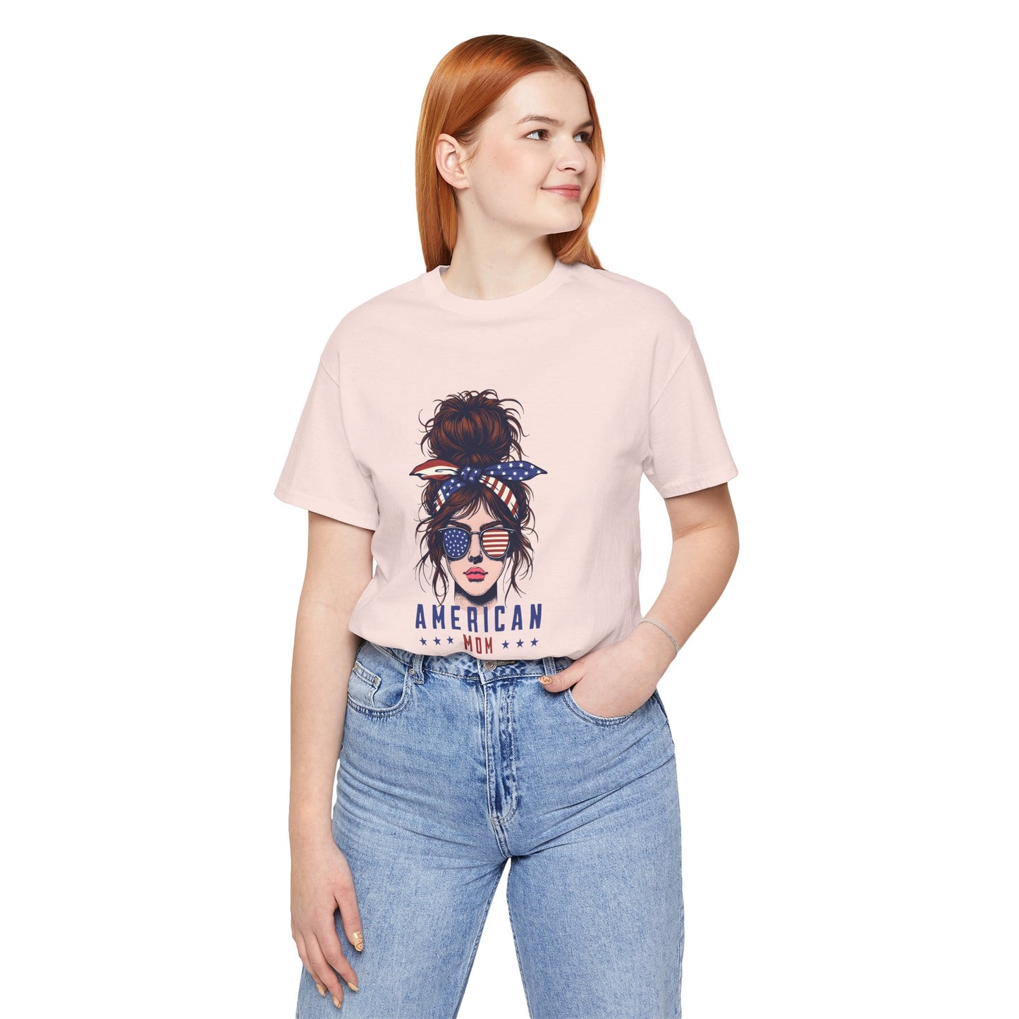 American Mom Jersey Short Sleeve Tee