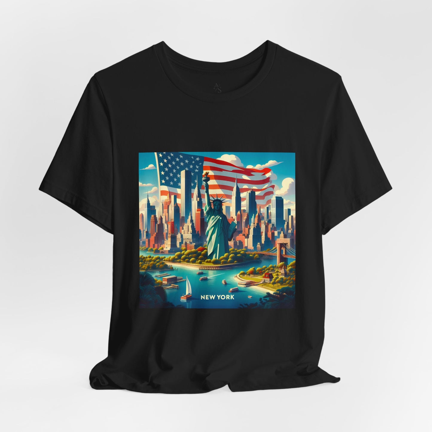 New York Disney Pixar Style Jersey Short Sleeve Tee