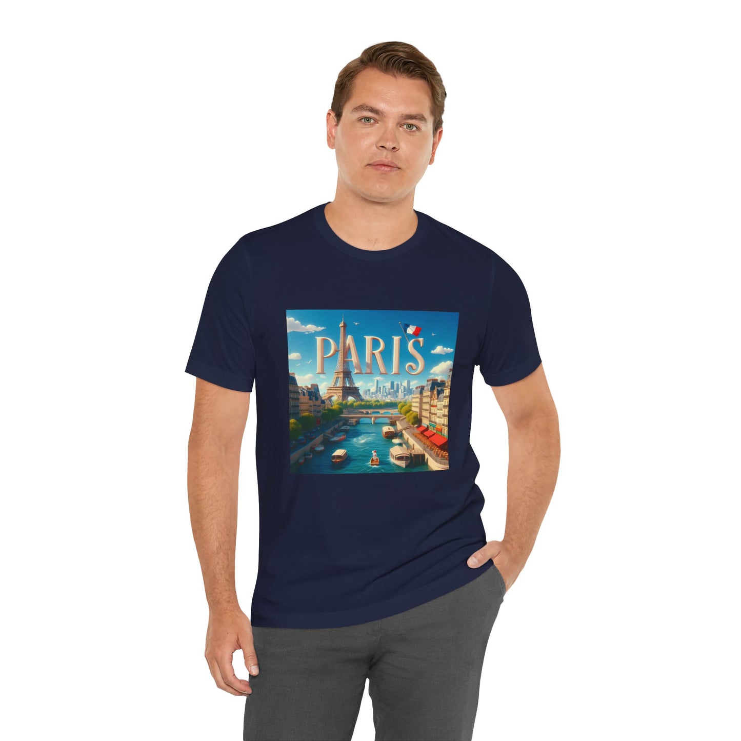 Paris Disney Pixar Style Jersey Short Sleeve Tee