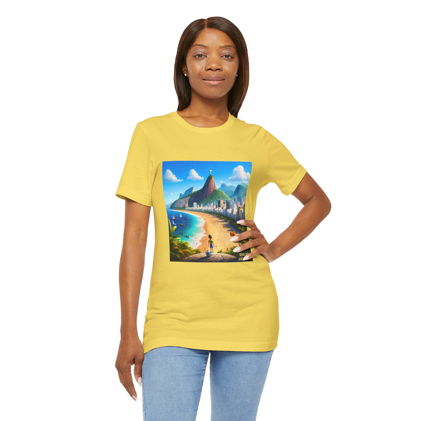 Rio De Janeiro Disney Pixar Style Jersey Short Sleeve Tee