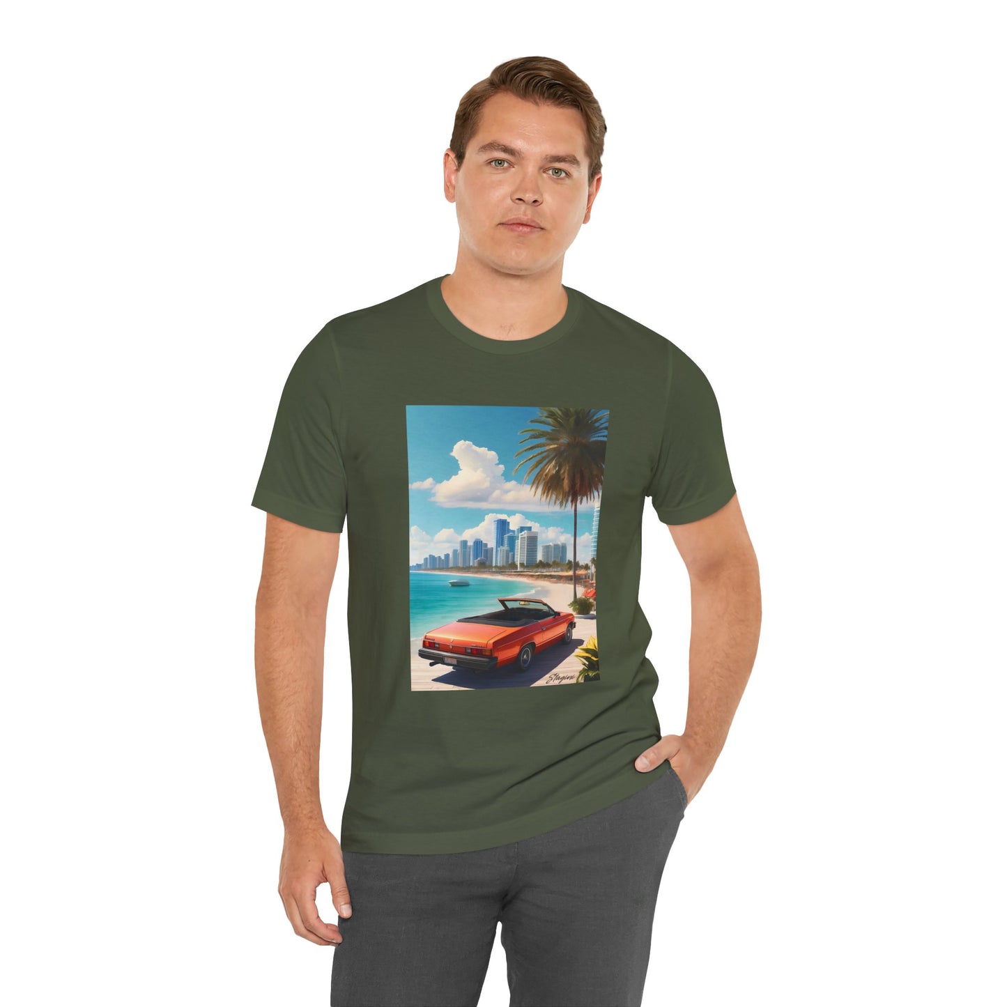 Car On The Beach Jersey Short Sleeve Tee