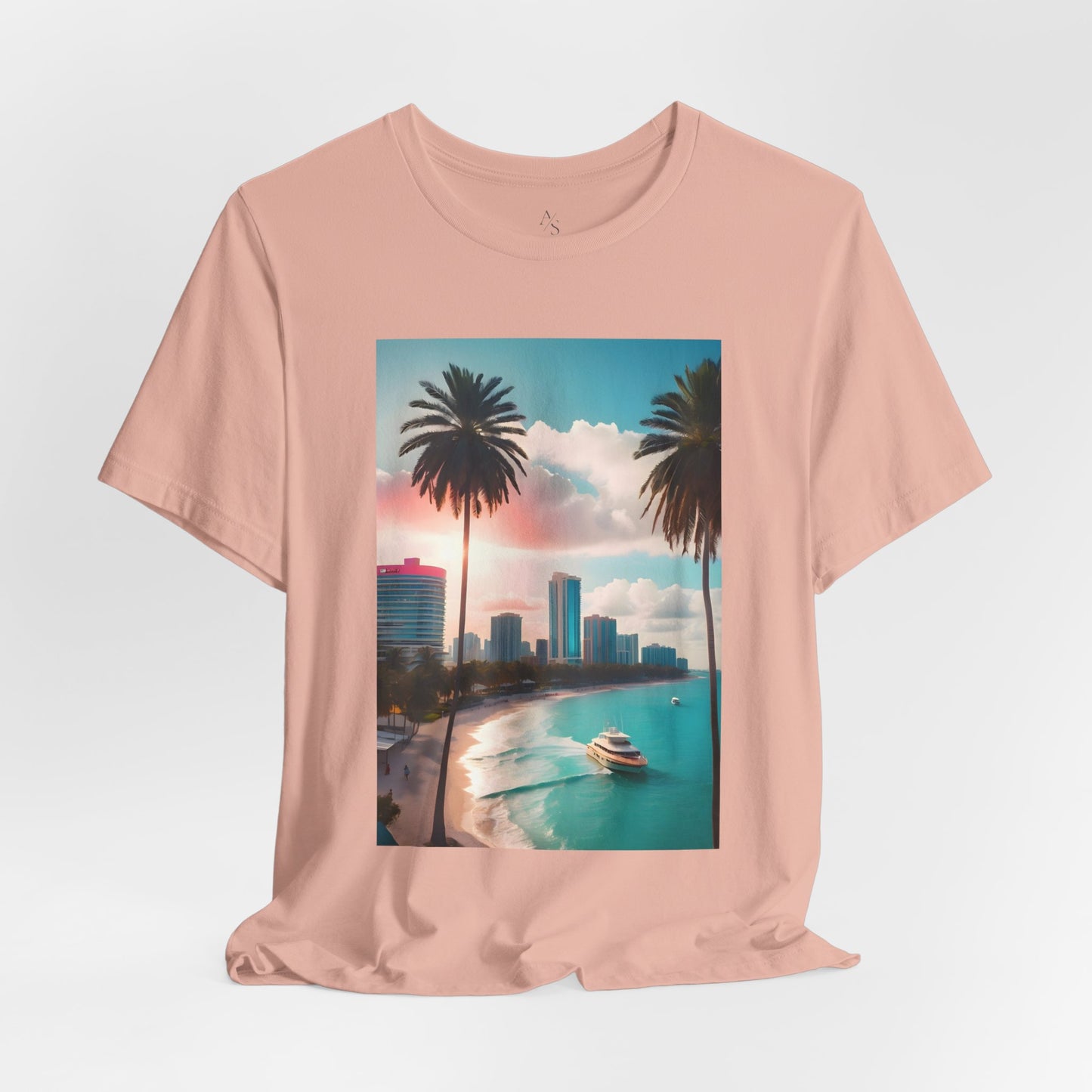 Miami Sunset Jersey Short Sleeve Tee