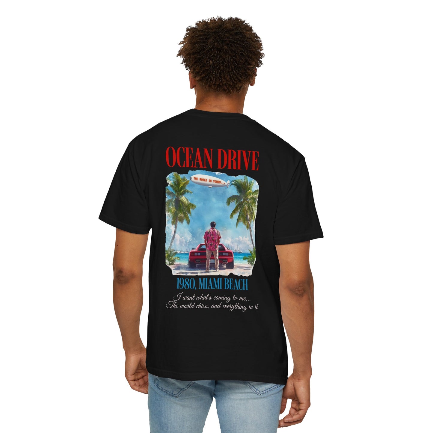 Ocean Drive 1980 Miami Beach Graphic T-Shirt