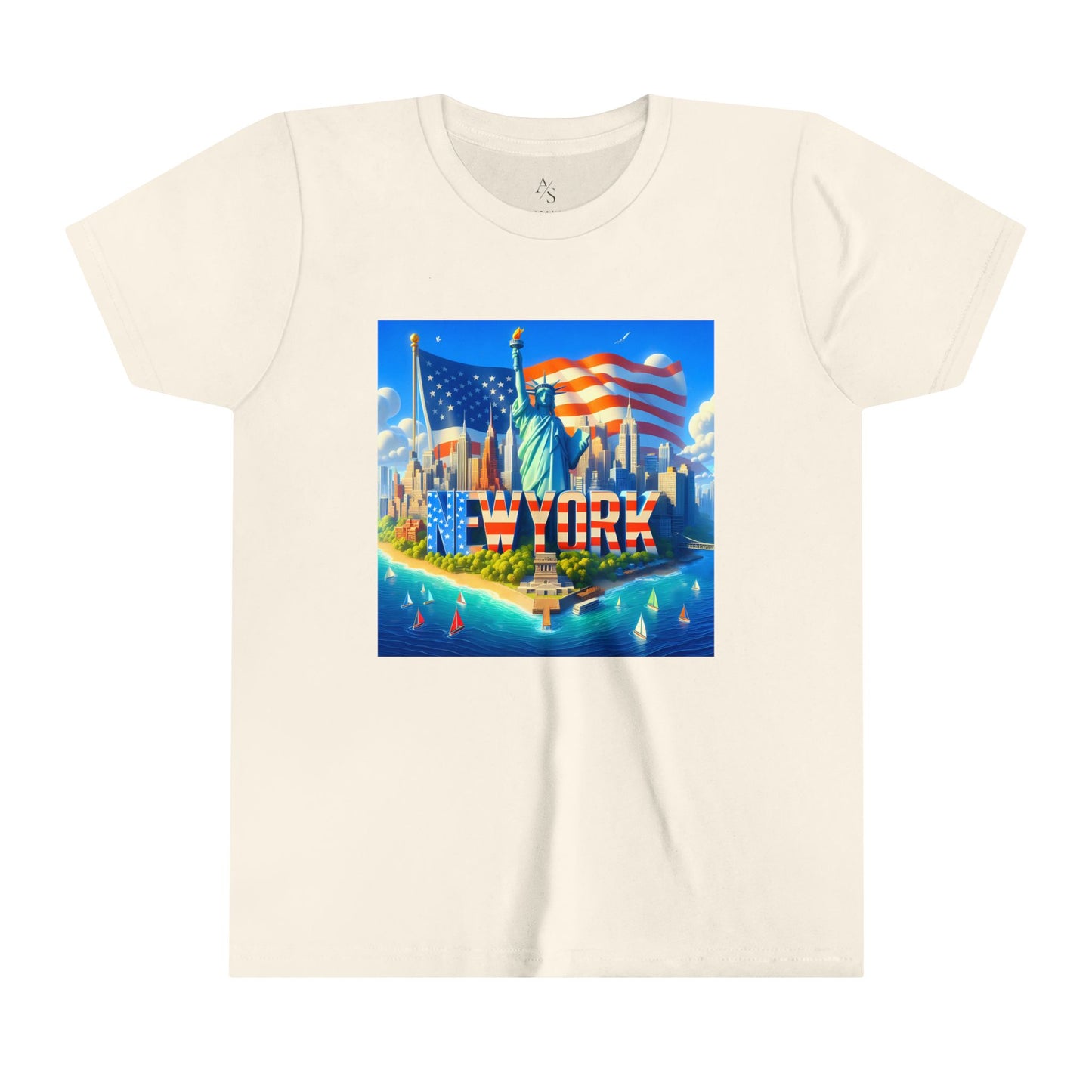 New York Disney Pixar Style Youth Short Sleeve Tee