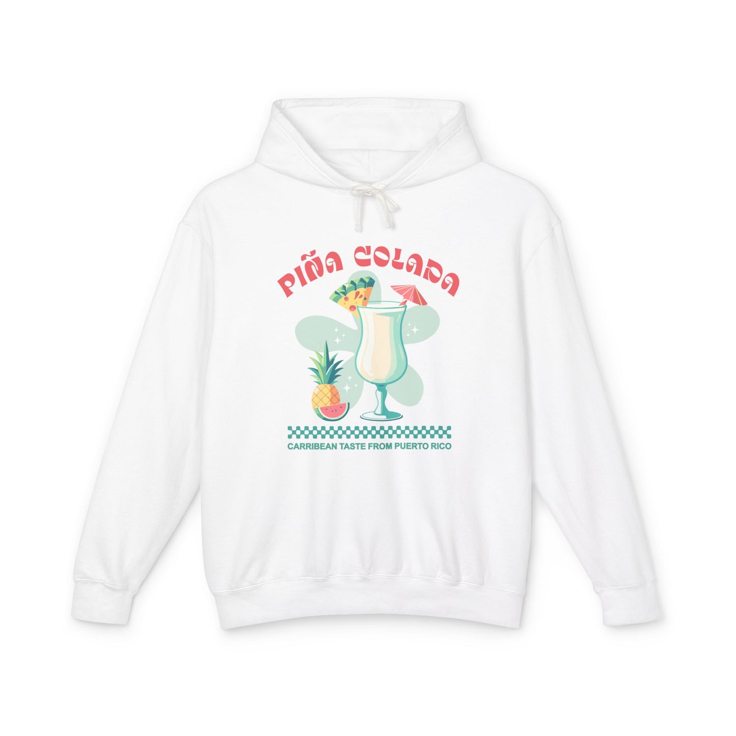 Pina Colada Caribbean Cocktail Puerto Rico Graphic Hoodie