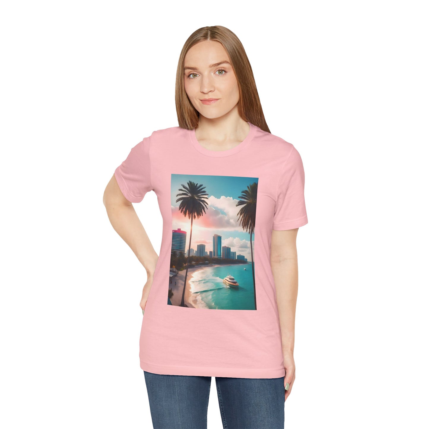 Miami Sunset Jersey Short Sleeve Tee