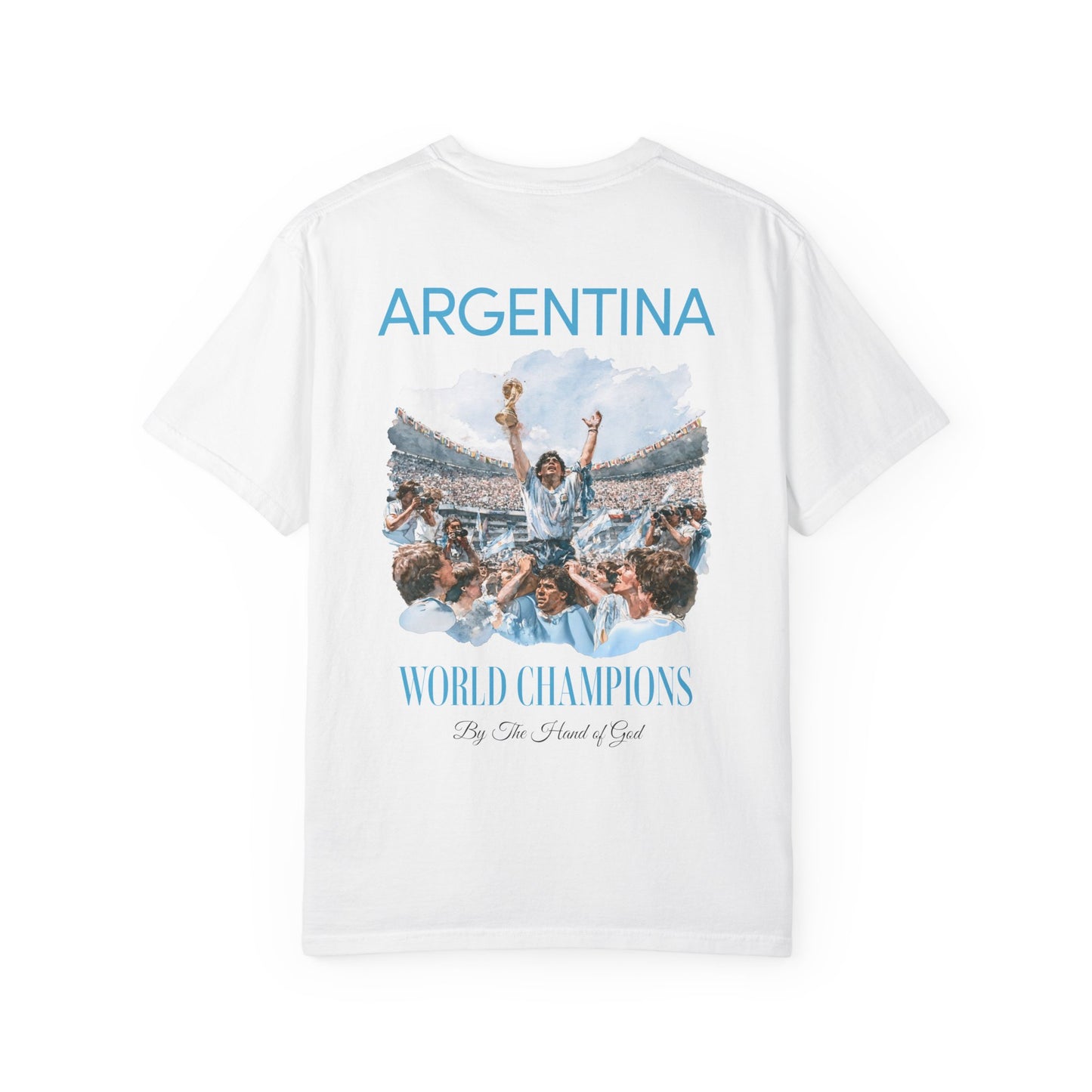 Argentina Football World Champions Mexico '86 Retro Graphic T-Shirt