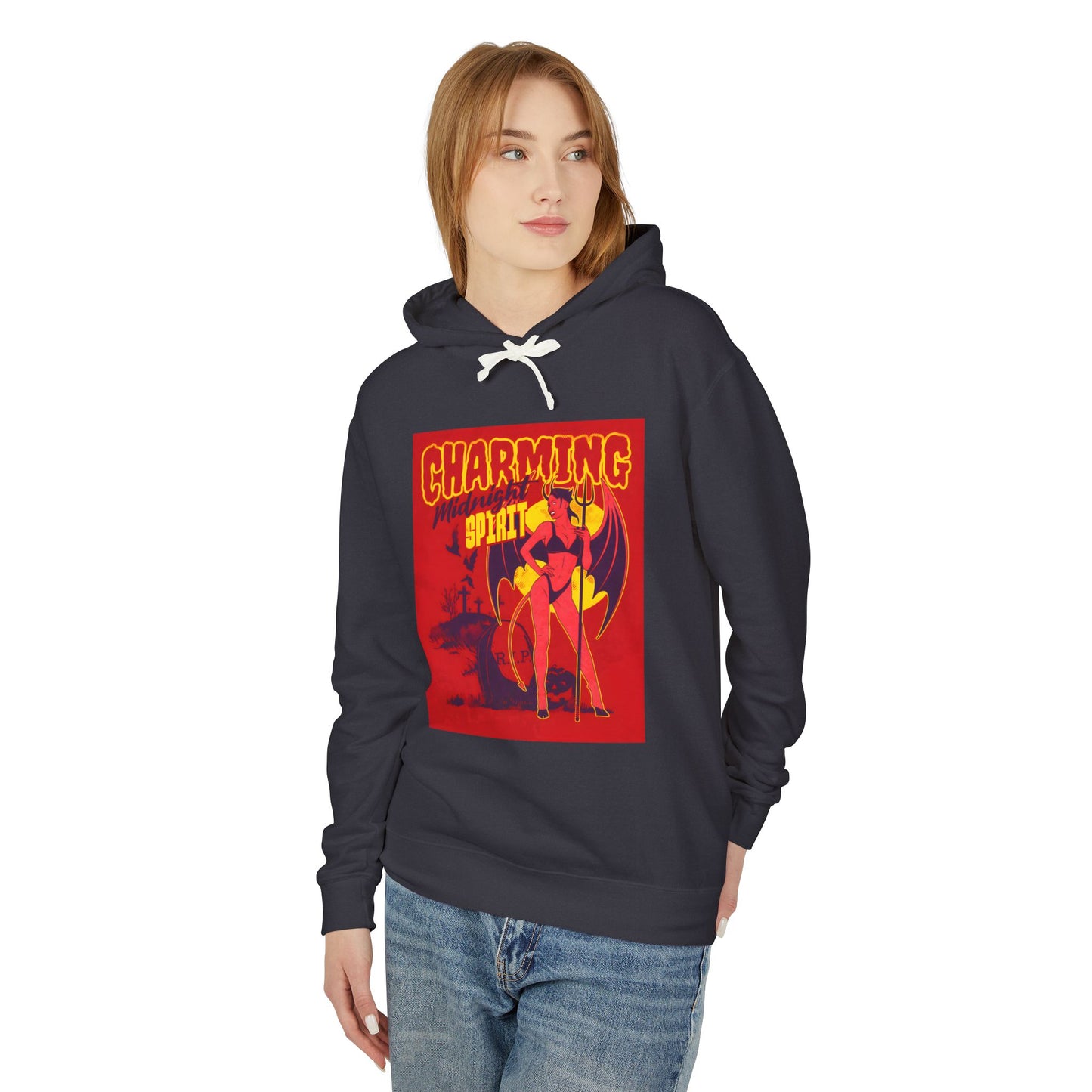 Charming Midnight Spirit Lightweight Hooded Sweatshirt