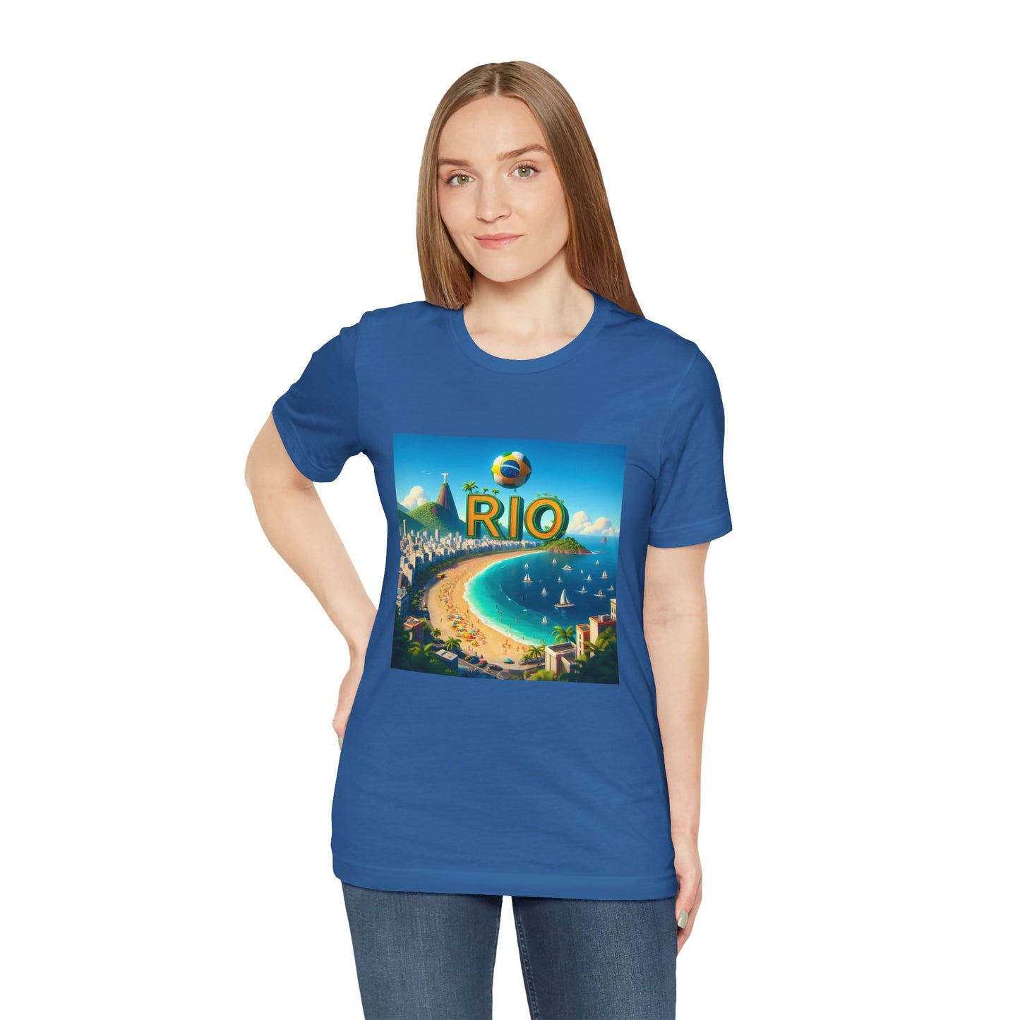 Rio Copacabana Beach Disney Pixar Style Jersey Short Sleeve Tee