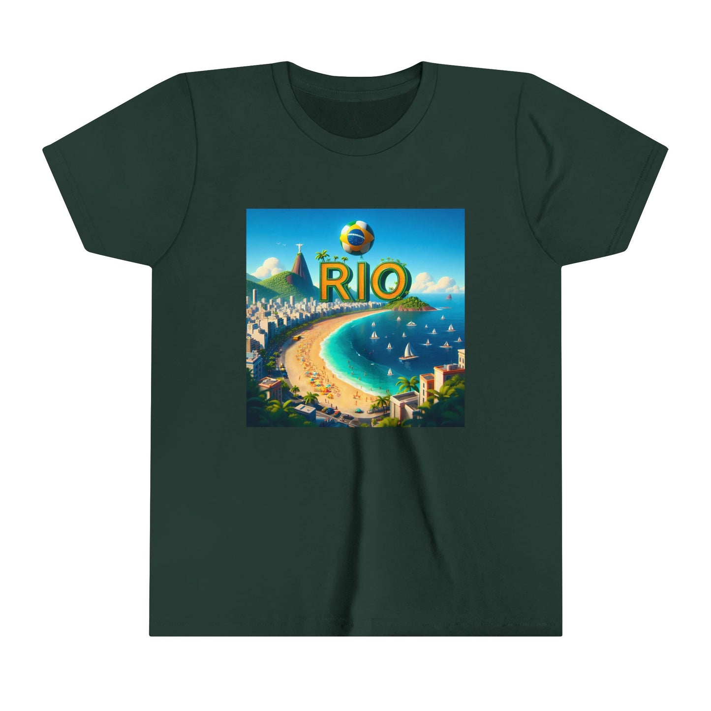 Rio Copacabana Disney Pixar Style Youth Short Sleeve Tee