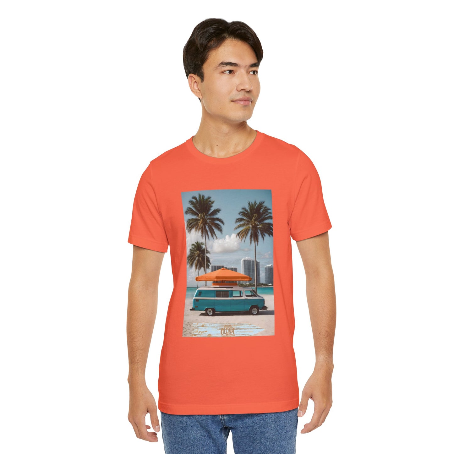 Vintage Van Miami Beach Jersey Short Sleeve Tee