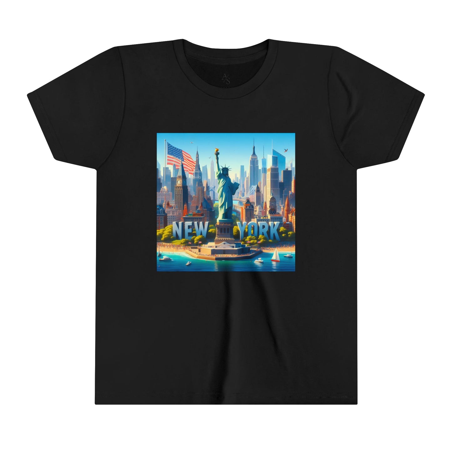 New York Disney Pixar Style Youth Short Sleeve Tee