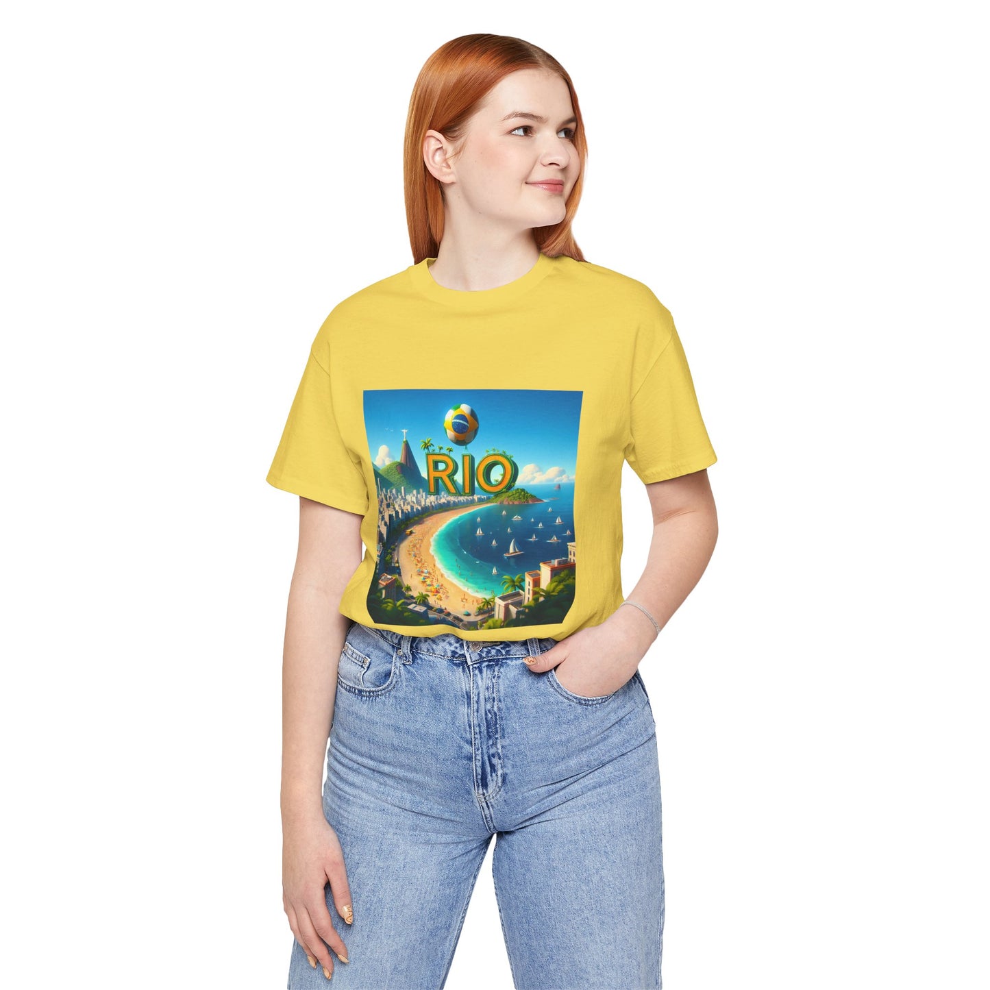 Rio Copacabana Beach Disney Pixar Style Jersey Short Sleeve Tee