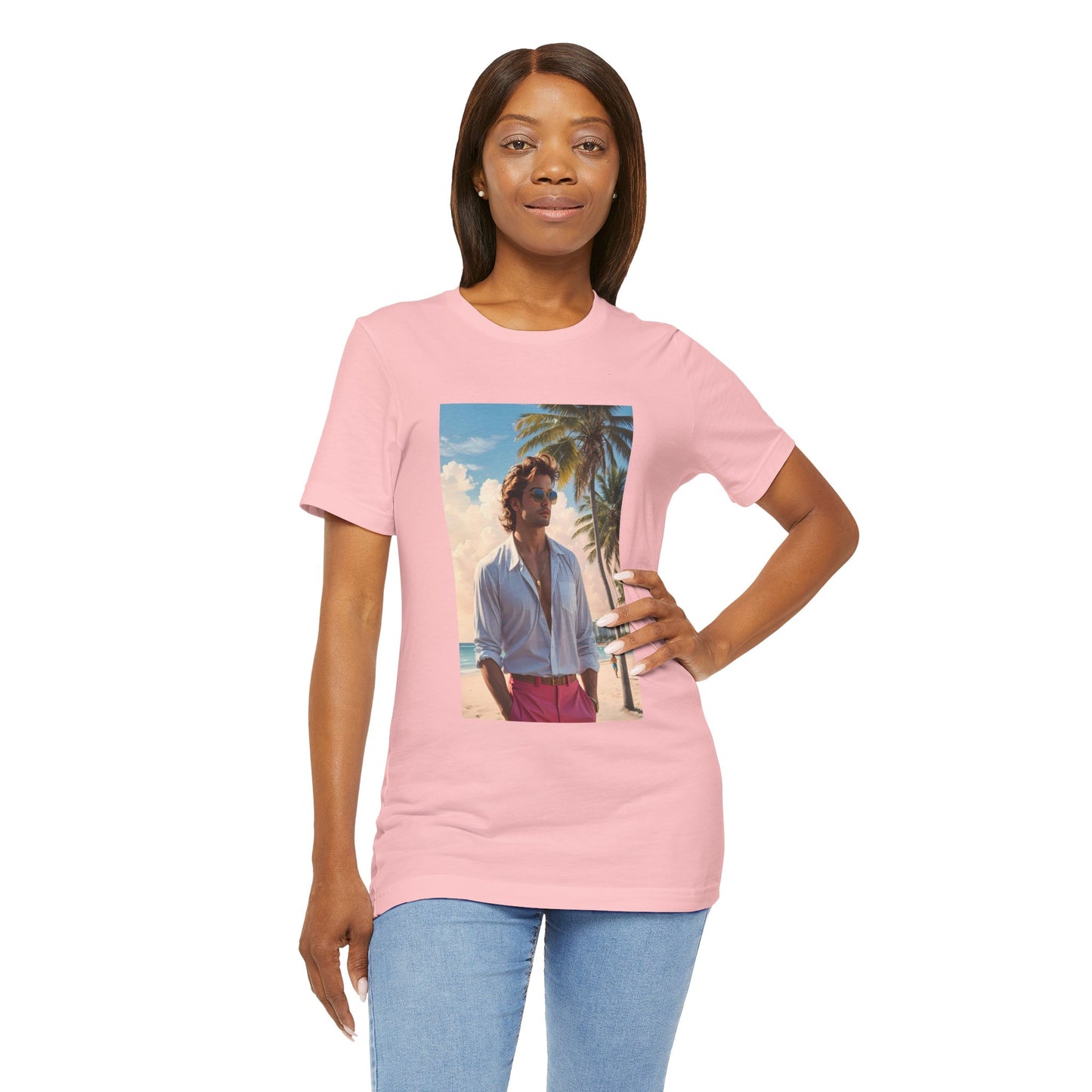 Man On The Beach Jersey Short Sleeve Tee