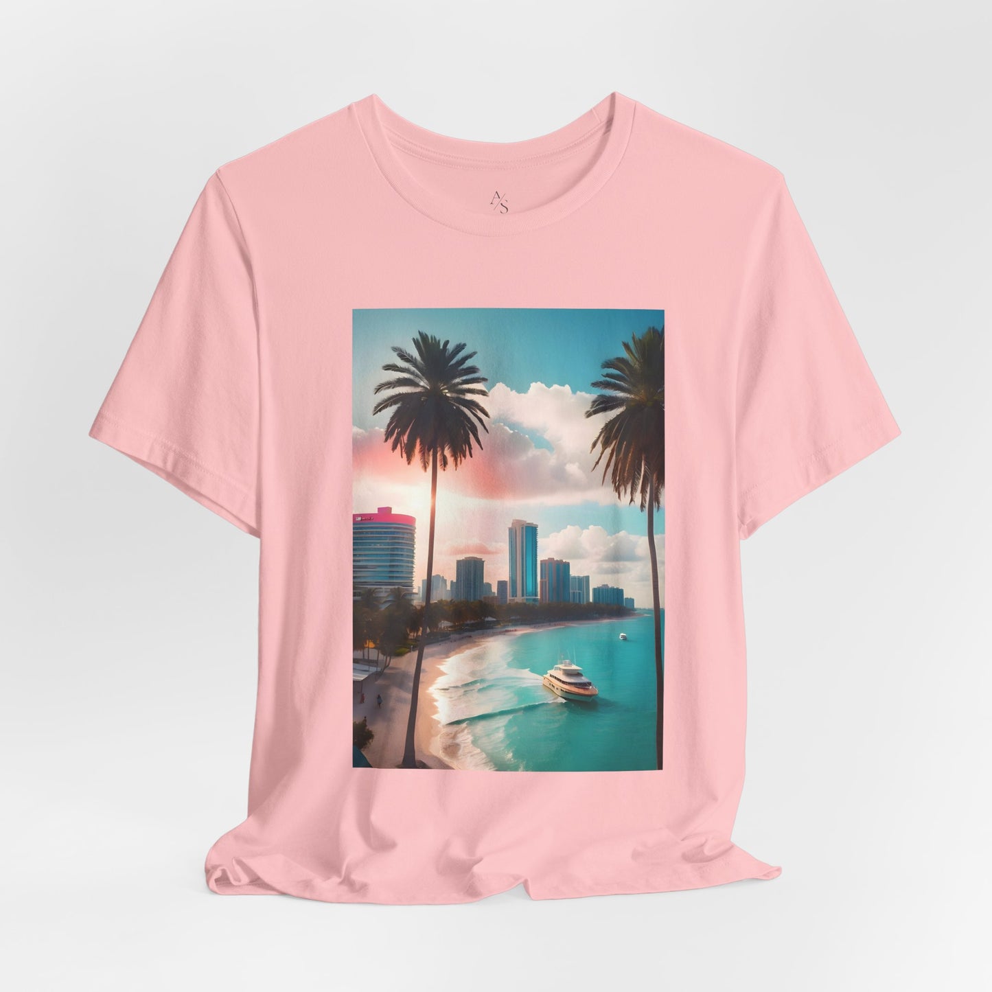 Miami Sunset Jersey Short Sleeve Tee