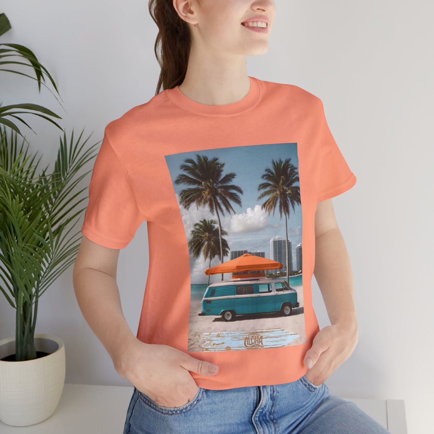 Vintage Van Miami Beach Jersey Short Sleeve Tee