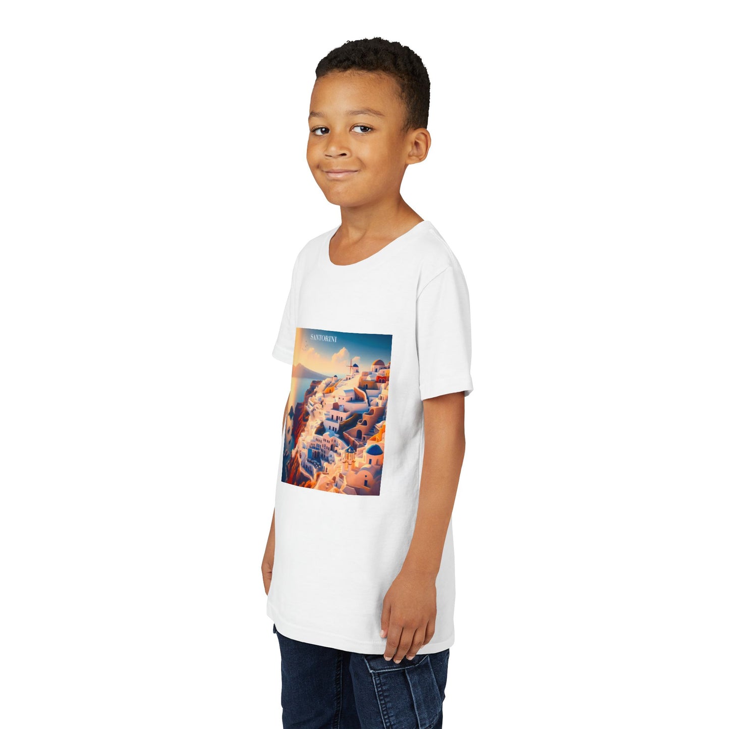 Santorini Sunset Disney Pixar Style Youth T-shirt