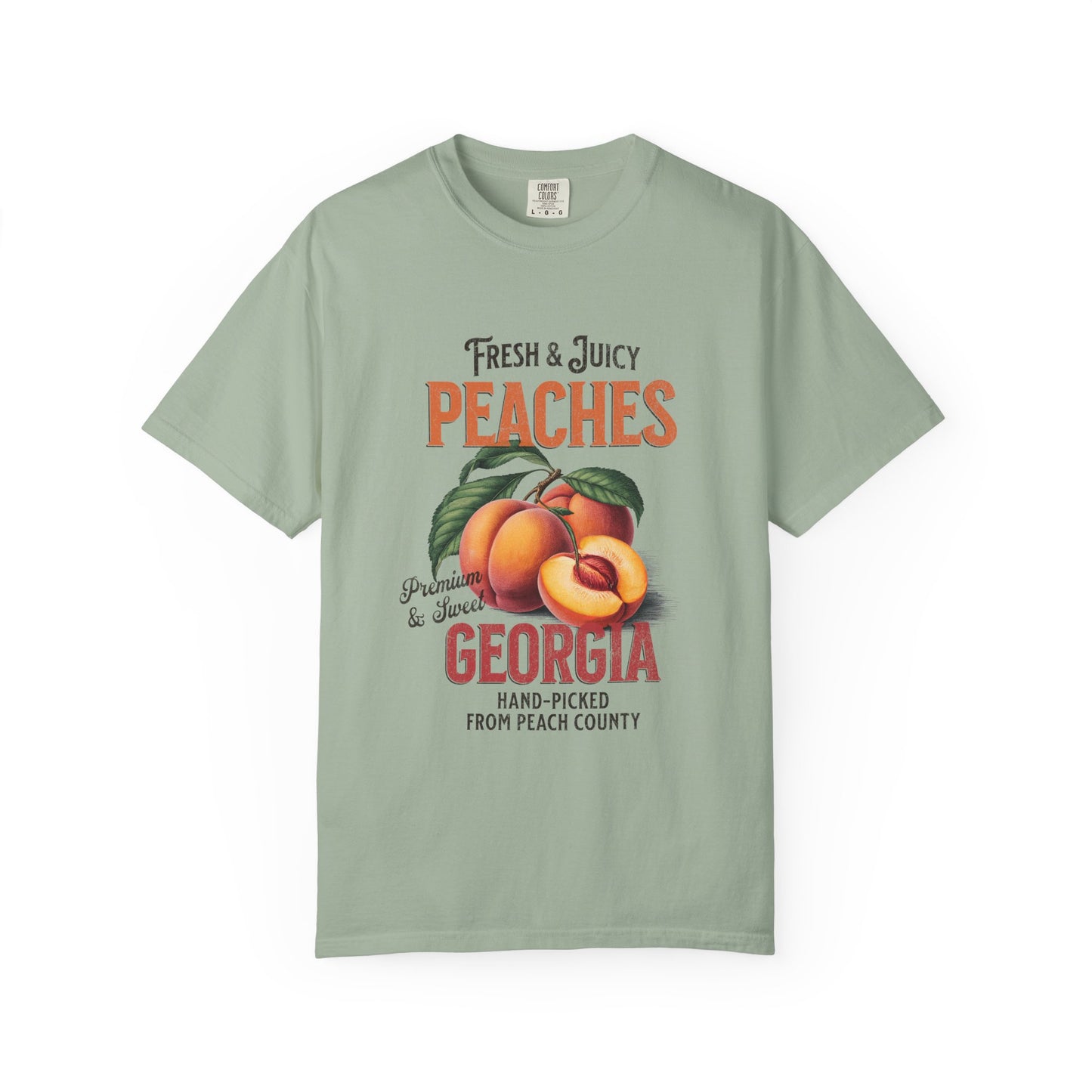 Fruit Peach Retro Graphic T-Shirt
