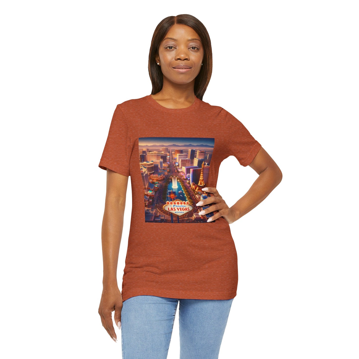 Las Vegas Sunset Disney Pixar Style Jersey Short Sleeve Tee