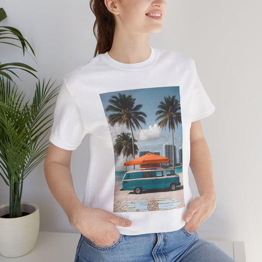 Vintage Van Miami Beach Jersey Short Sleeve Tee