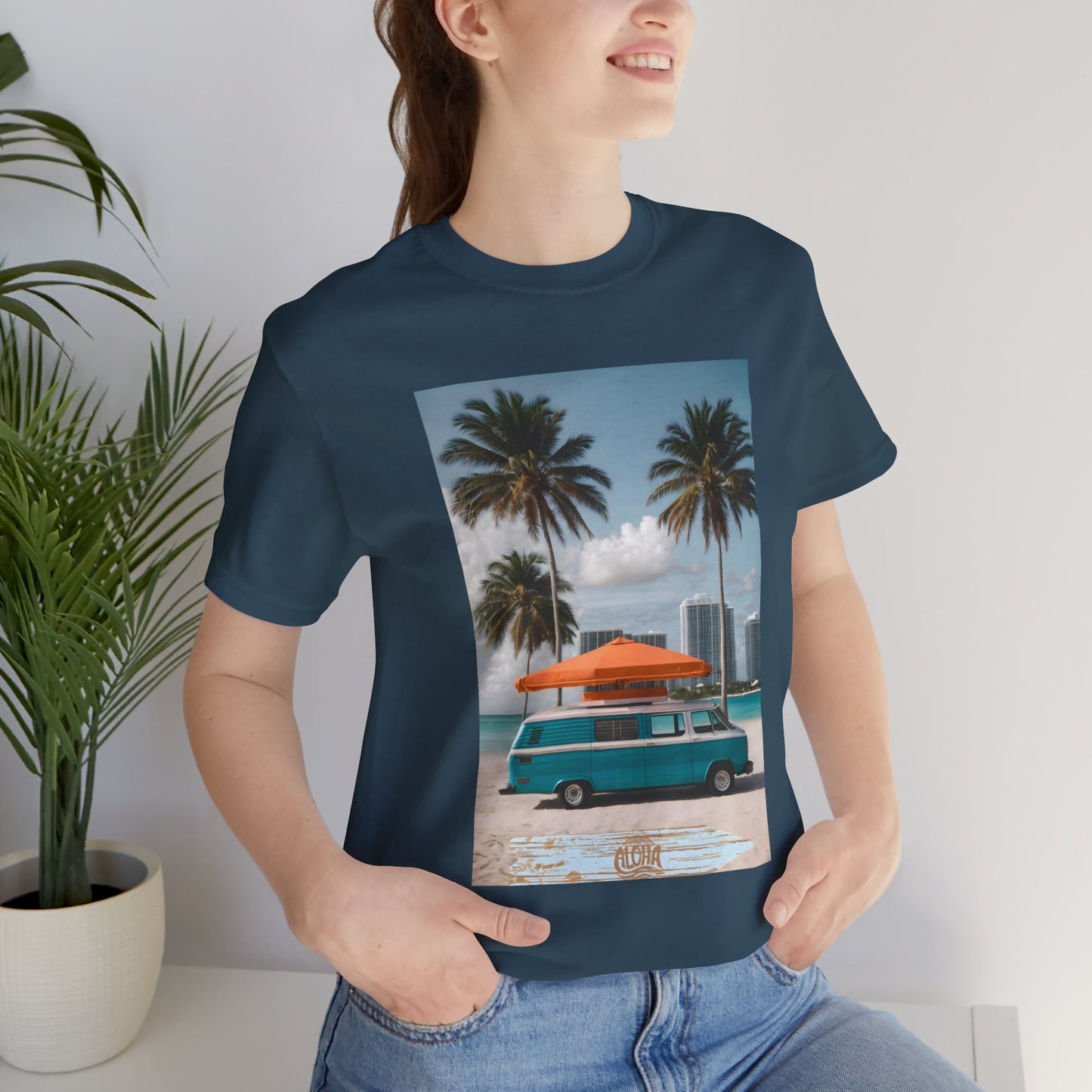 Vintage Van Miami Beach Jersey Short Sleeve Tee