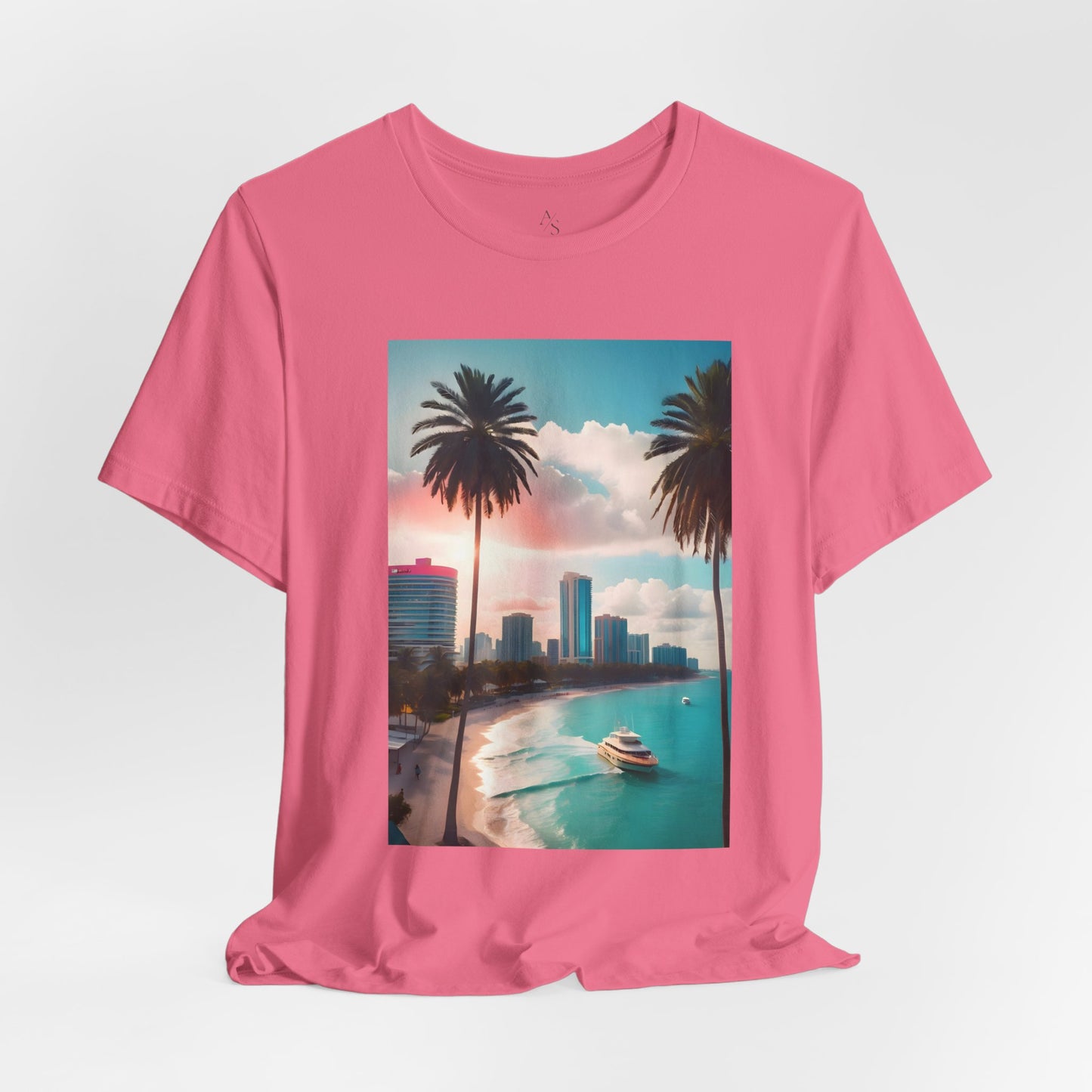 Miami Sunset Jersey Short Sleeve Tee