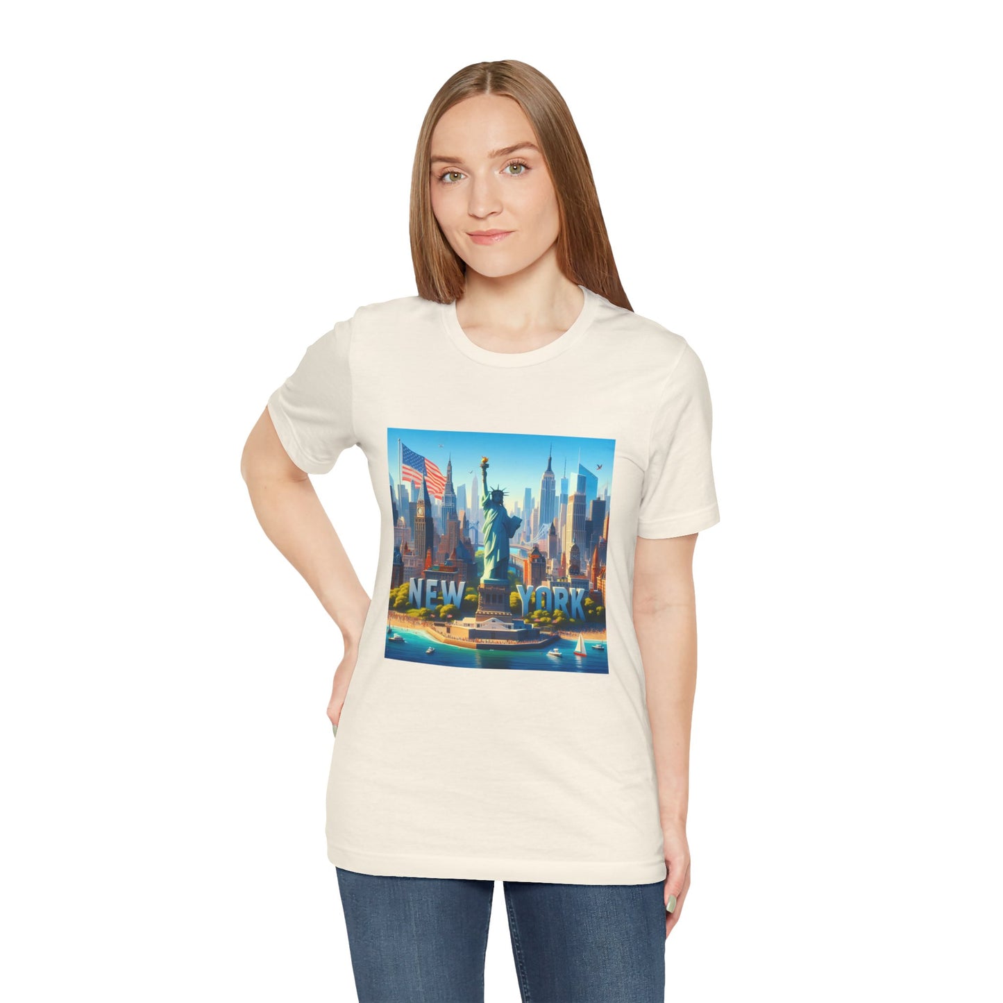 New York Disney Pixar Style Jersey Short Sleeve Tee