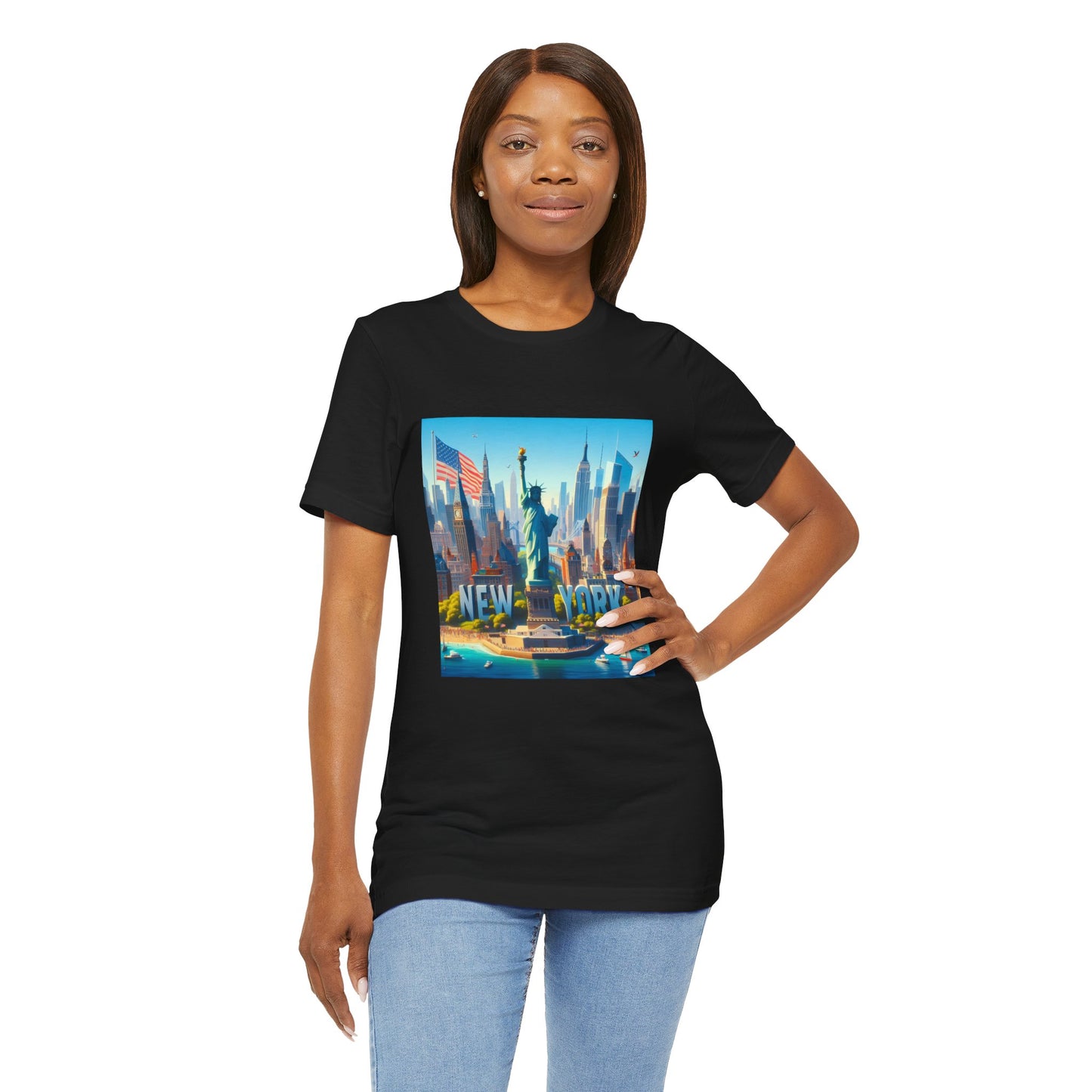 New York Disney Pixar Style Jersey Short Sleeve Tee