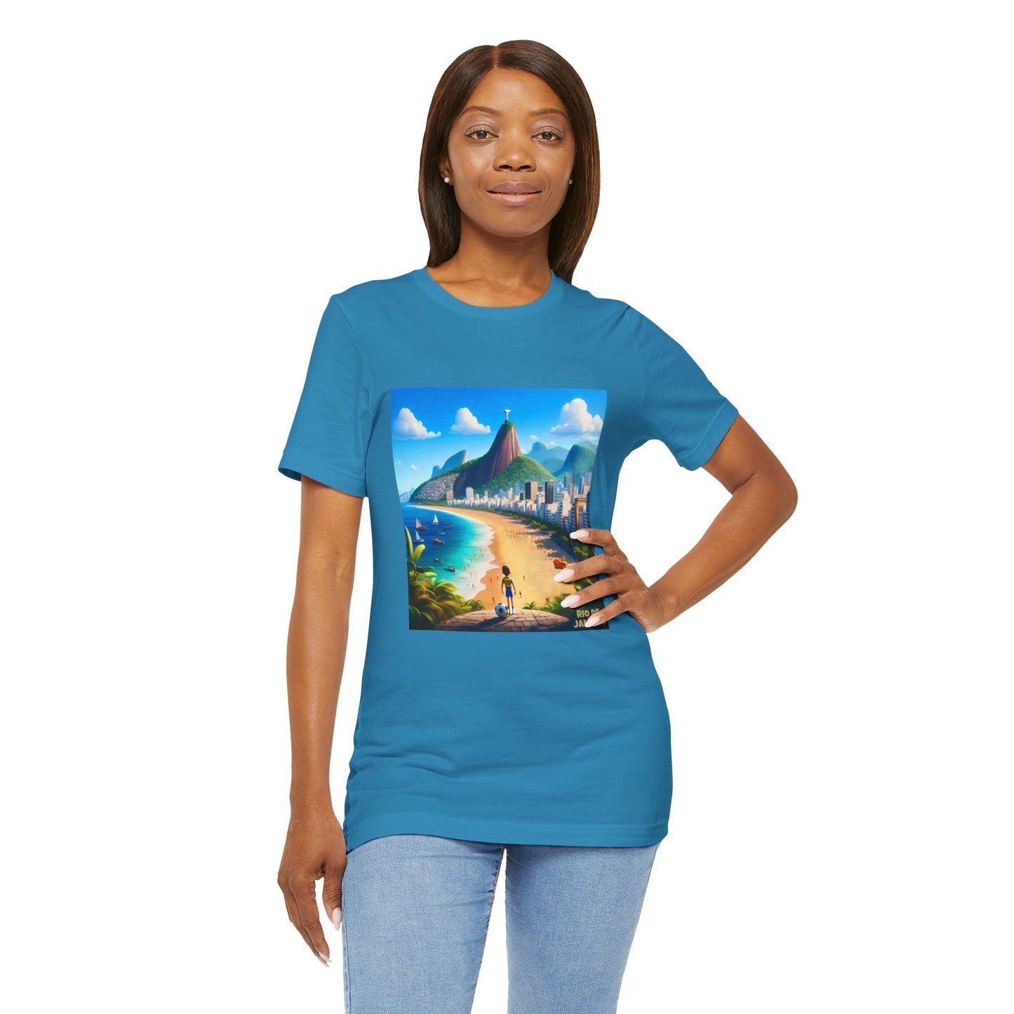 Rio De Janeiro Disney Pixar Style Jersey Short Sleeve Tee