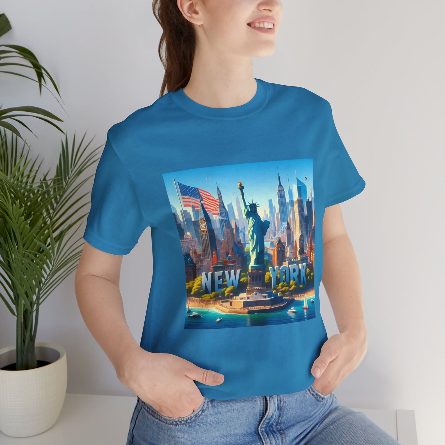 New York Disney Pixar Style Jersey Short Sleeve Tee