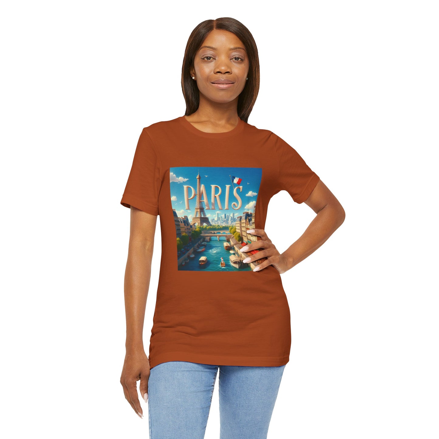 Paris Disney Pixar Style Jersey Short Sleeve Tee