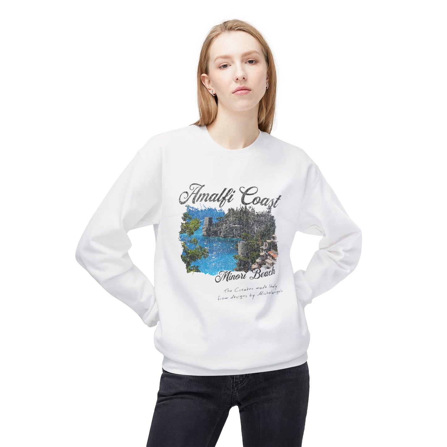 Amalfi Italy Minori Beach Graphic Sweatshirt