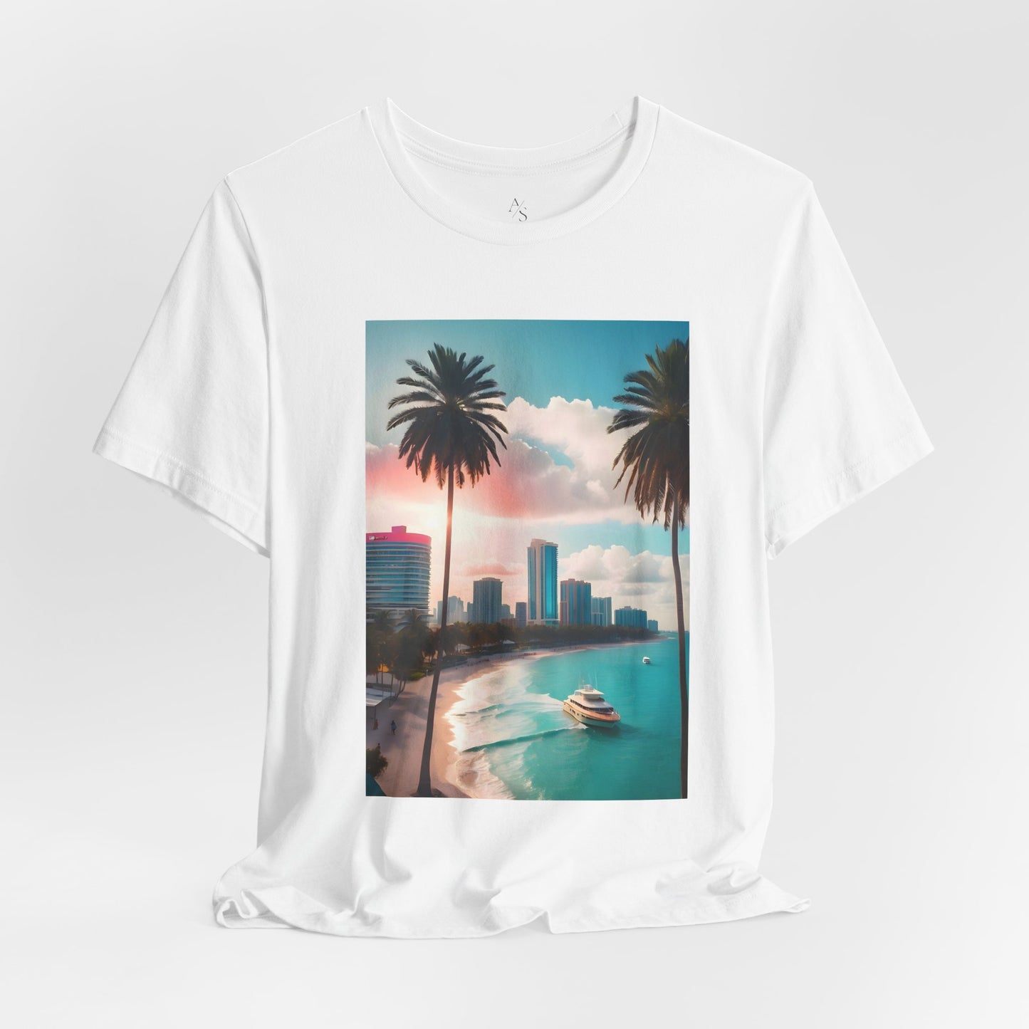 Miami Sunset Jersey Short Sleeve Tee