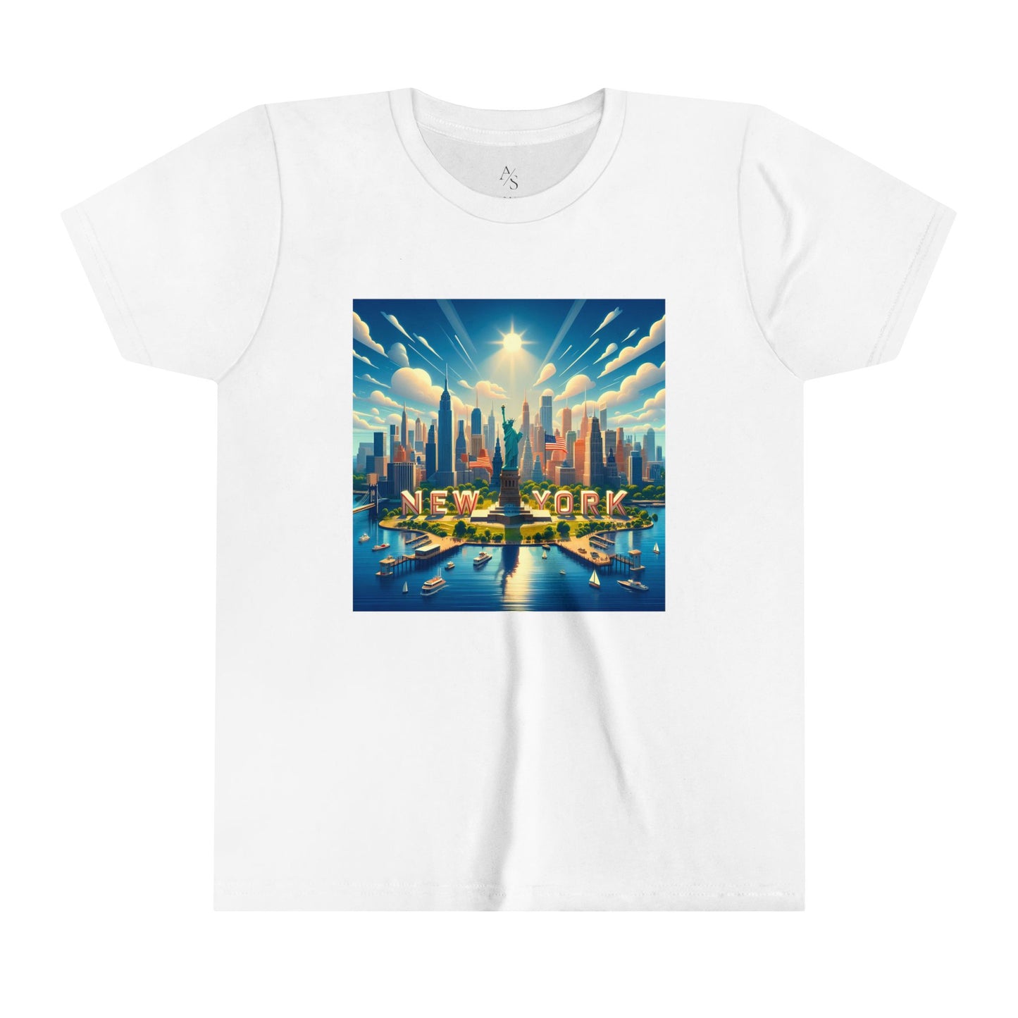 New York Disney Pixar Style Youth Short Sleeve Tee