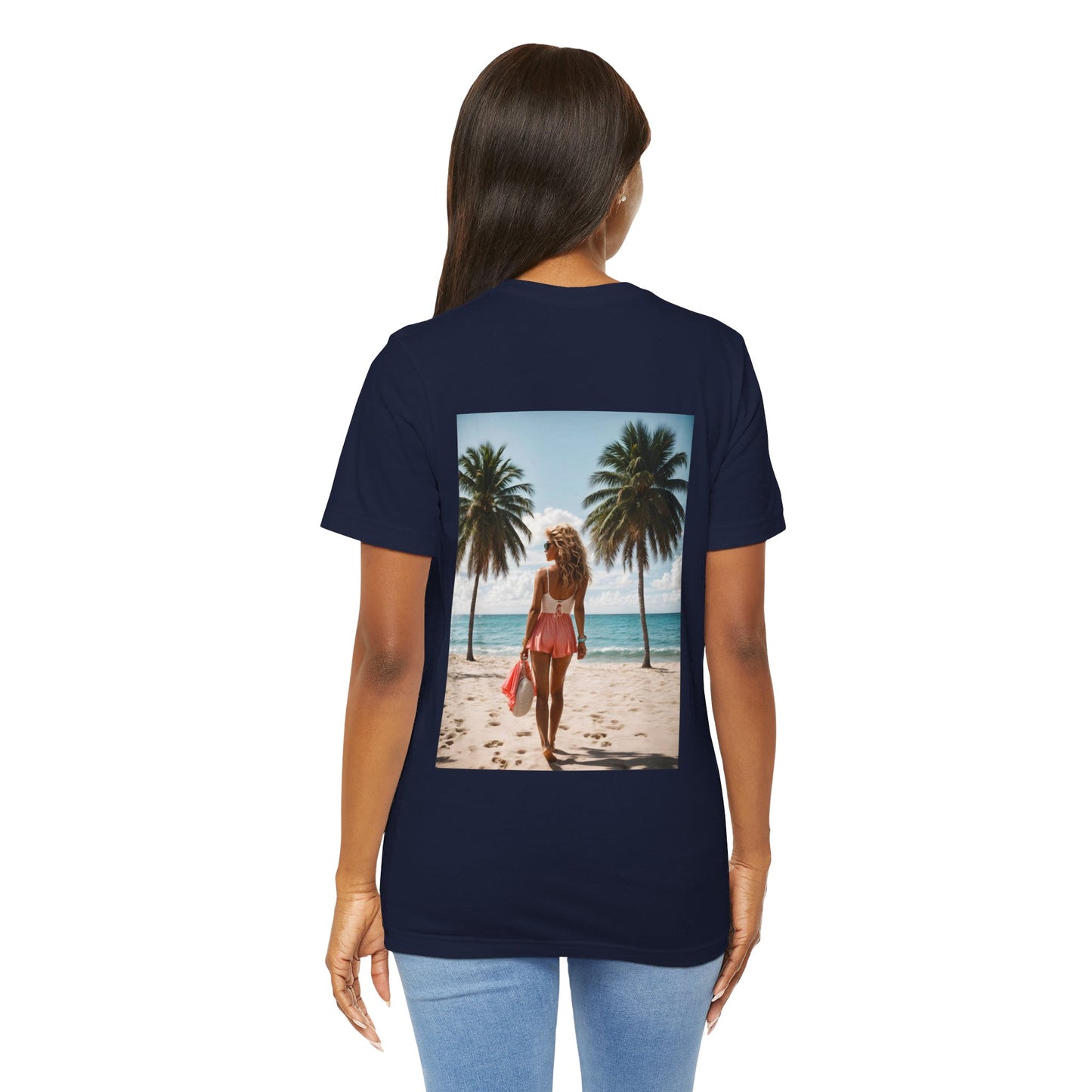 Breathtaking Beach View Jersey Short Sleeve Tee