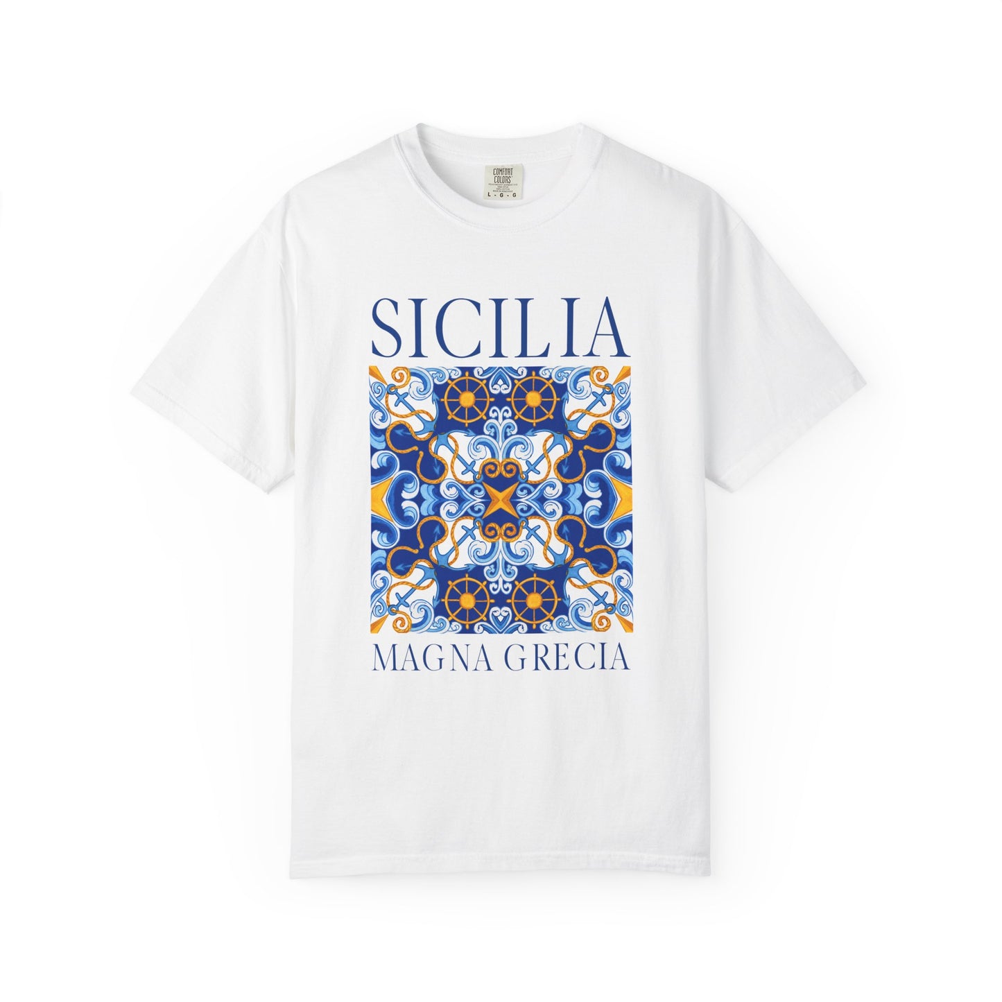 Sicily Italy Vintage Mosaic Graphic T-Shirt