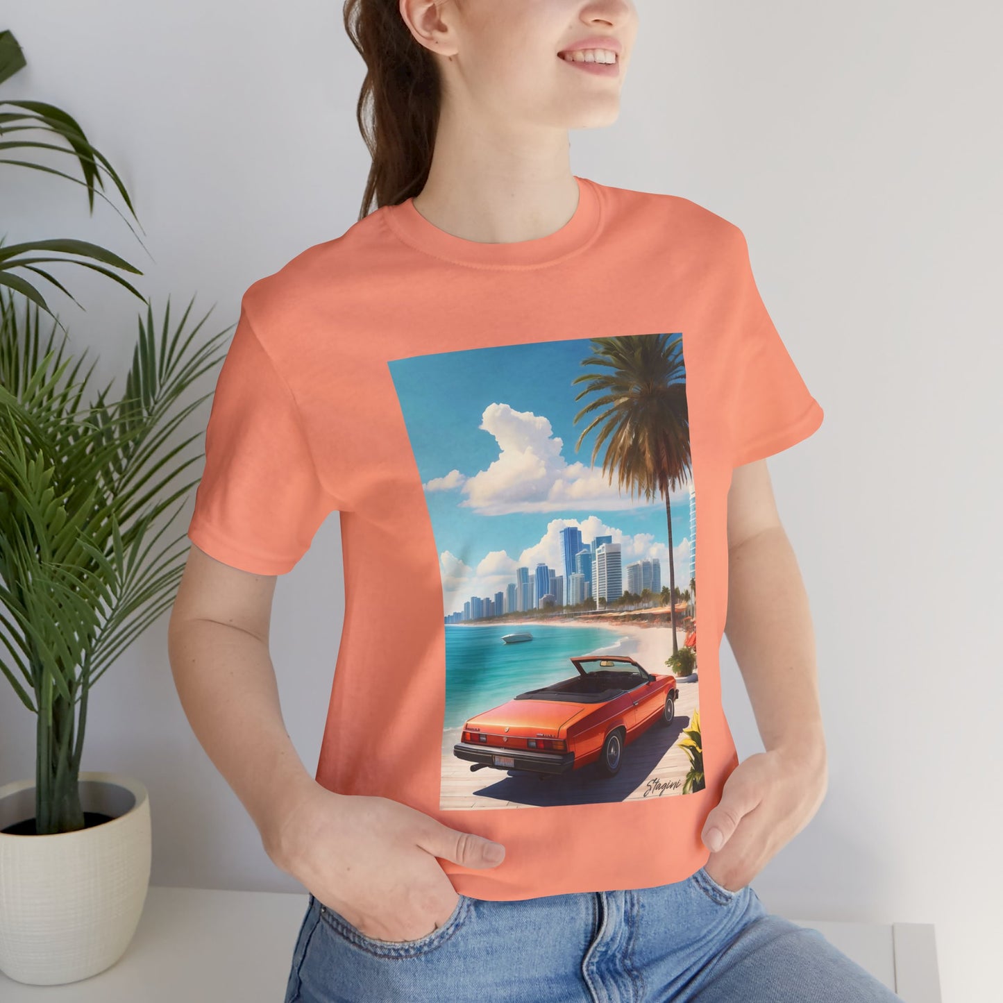 Car On The Beach Jersey Short Sleeve Tee